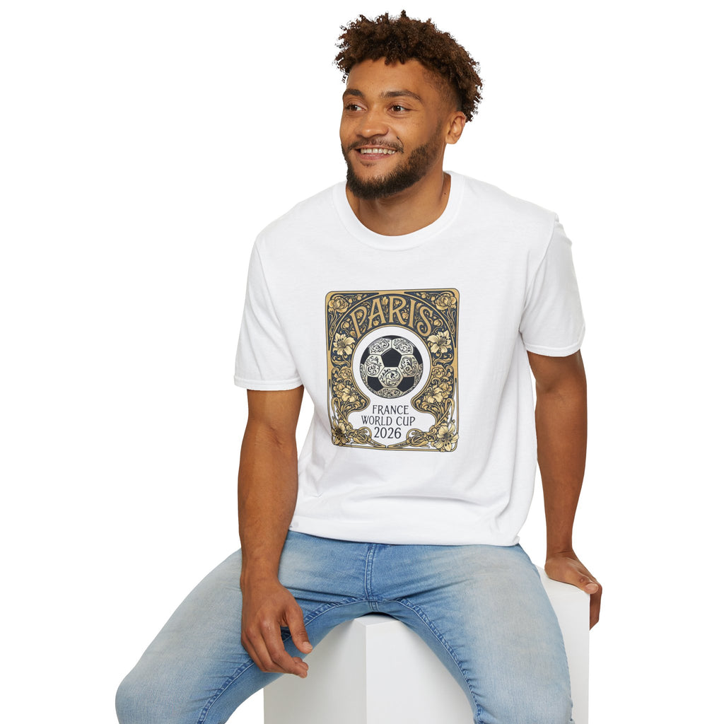 Paris 2026 World Cup Soccer T-Shirt — Retro Floral Football Design