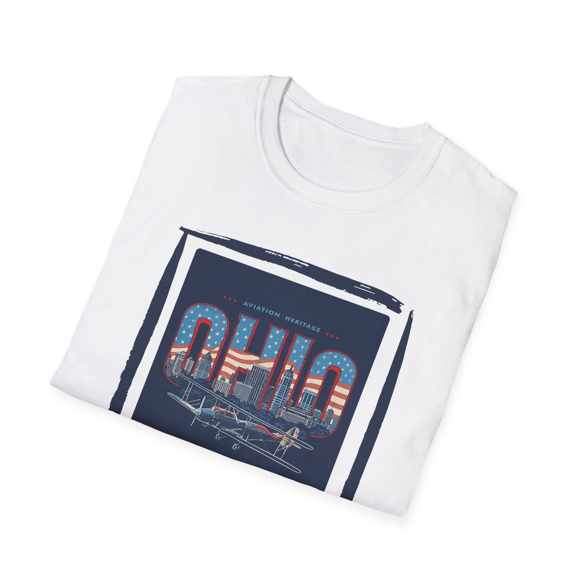 Ohio Skyline T-Shirt | Vintage Cleveland Bridge Retro State Design