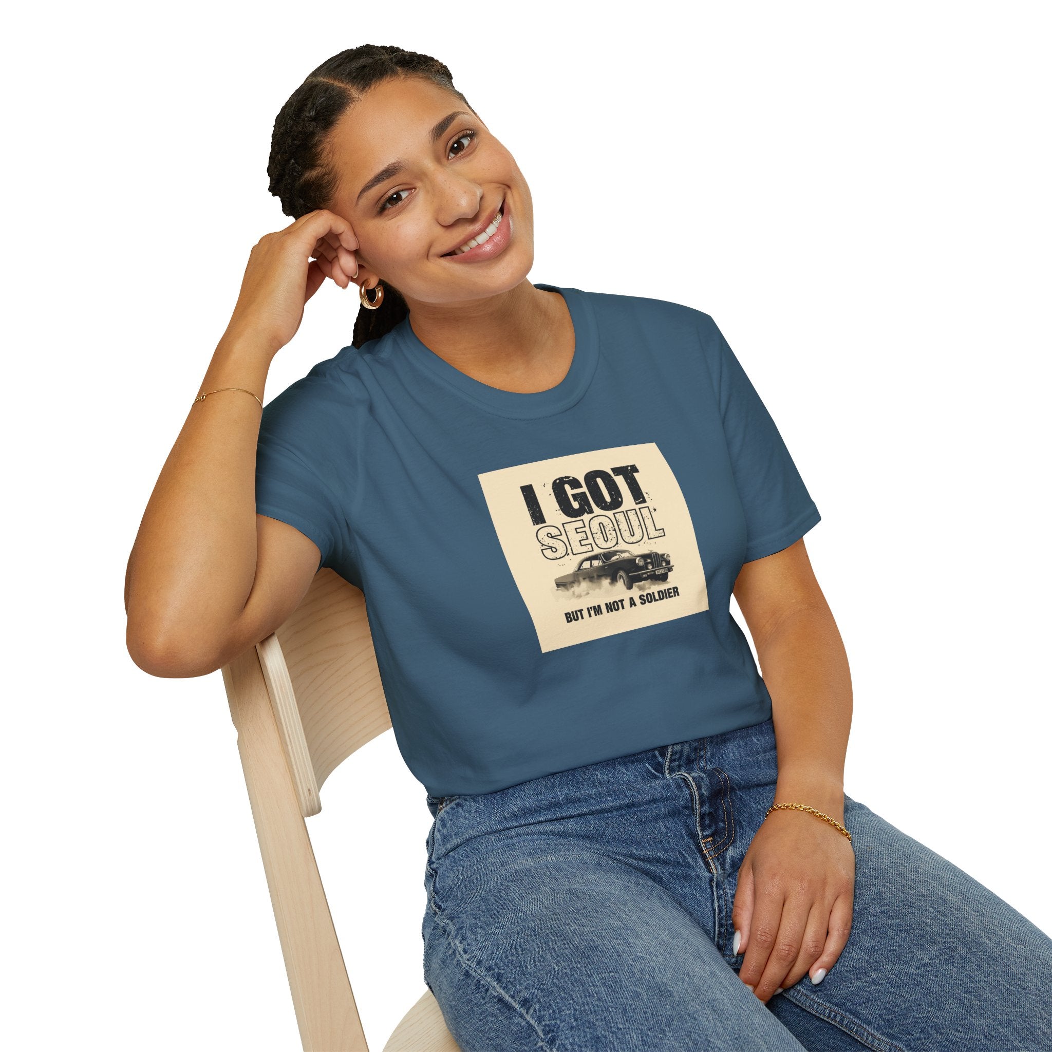 Seoul Travel Tee — "I Got Seoul But I’m Not A Soldier" Vintage Korea Souvenir T-Shirt