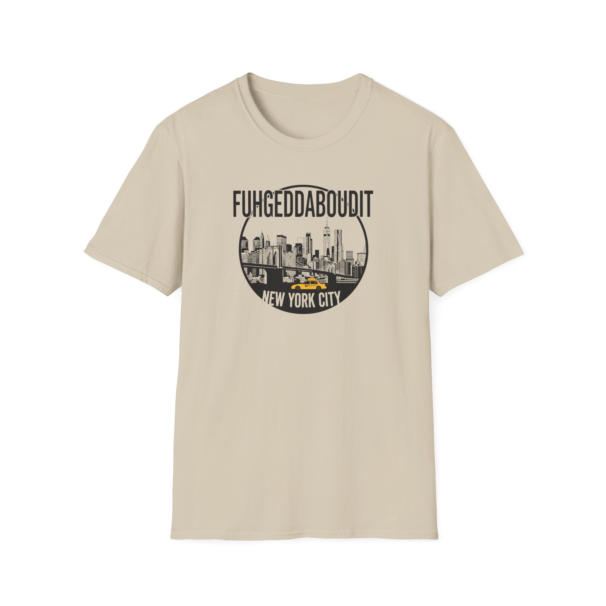 Fuhgeddaboudit New York City skyline T-Shirt | NYC skyline tee