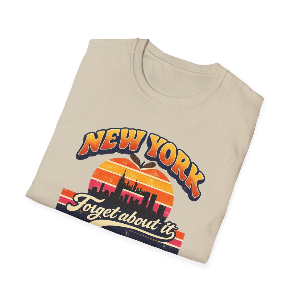 New York "Forget About It" Retro Sunset T-Shirt