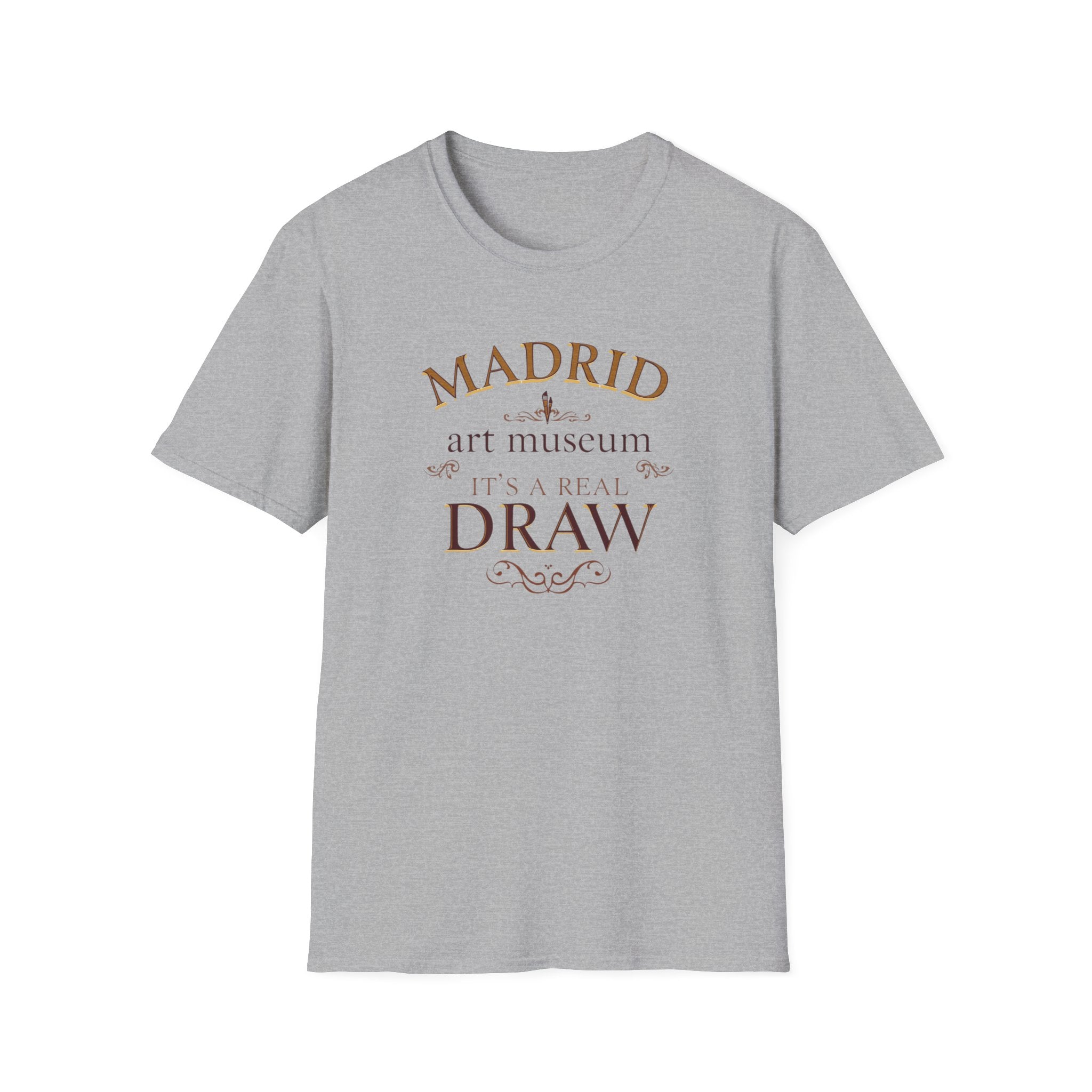 Madrid Art Museum T-Shirt — "It's a Real Draw" Vintage Typography Tee