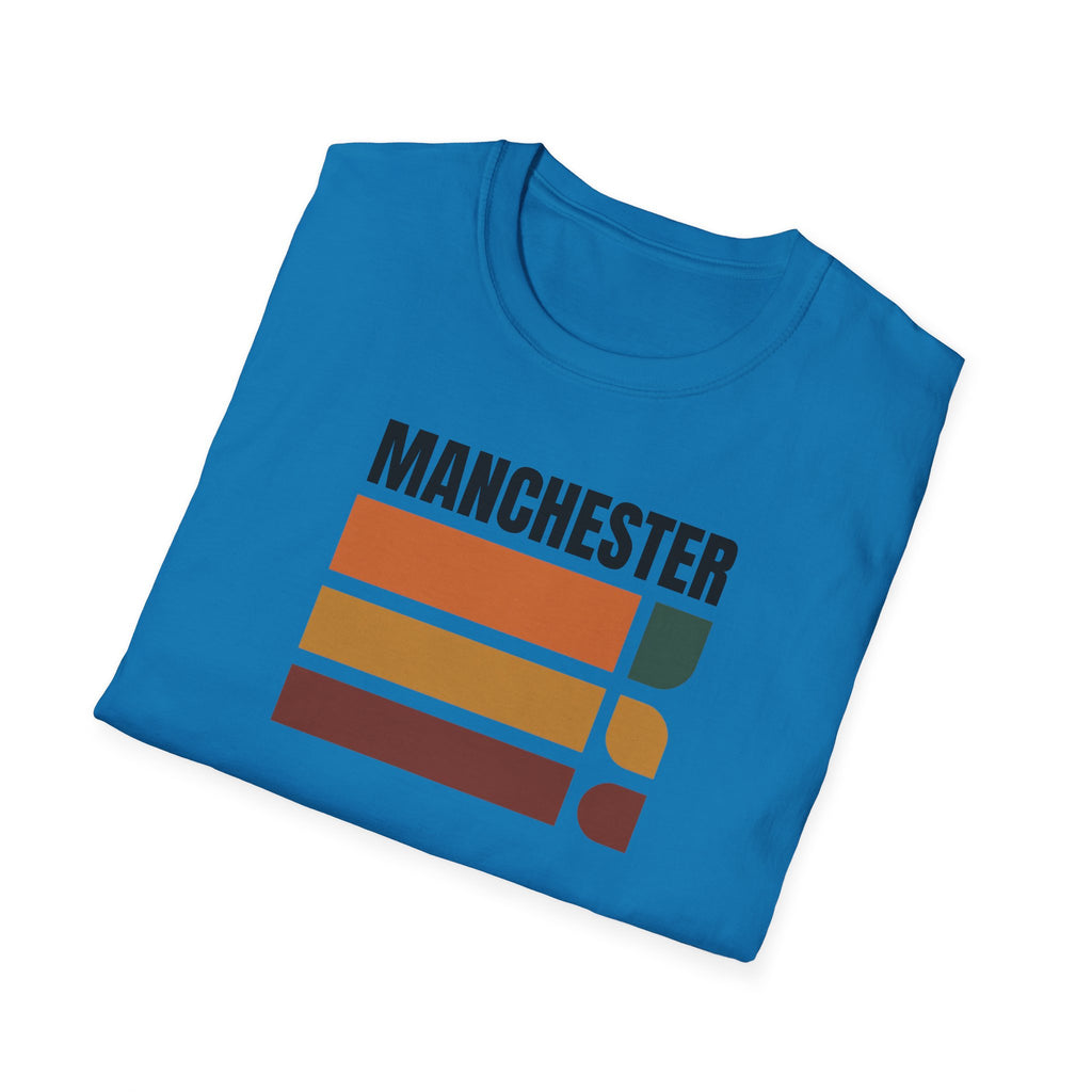 Manchester Retro Stripes T-Shirt | Vintage City Graphic