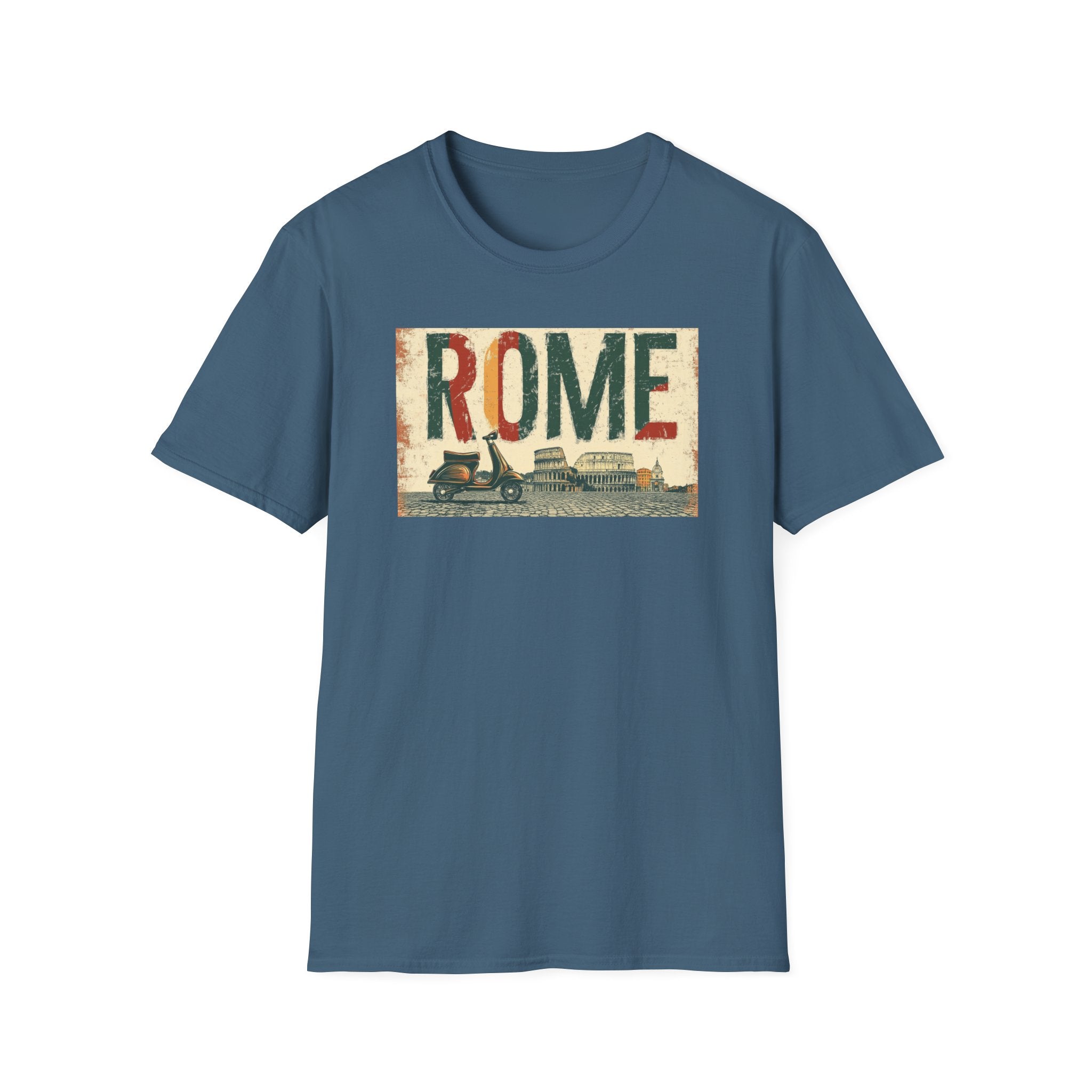 Rome Vintage Travel Graphic T-Shirt | Retro Roman Skyline Tee