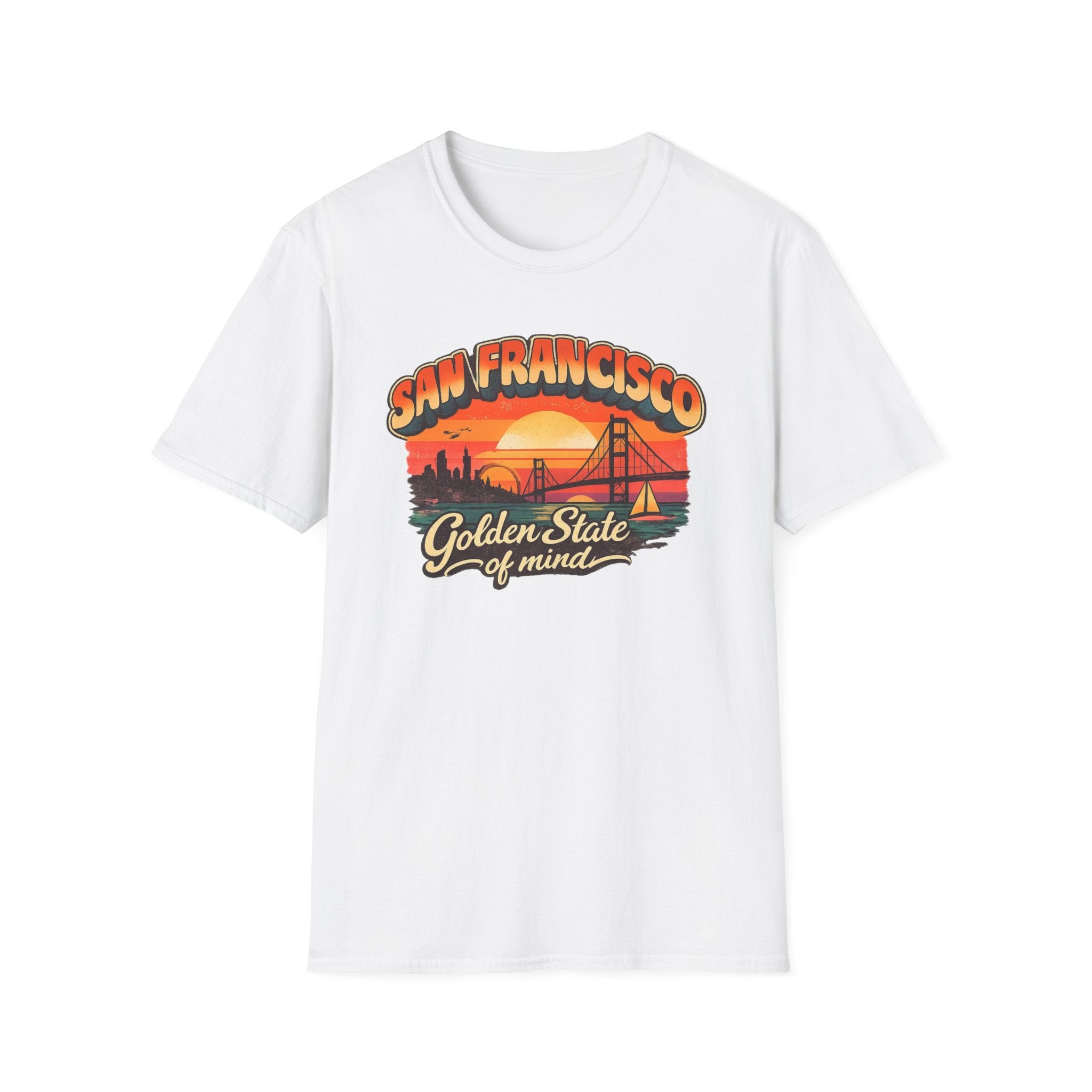 San Francisco Golden State T-Shirt — 'Golden State of Mind' Retro Sunset Tee
