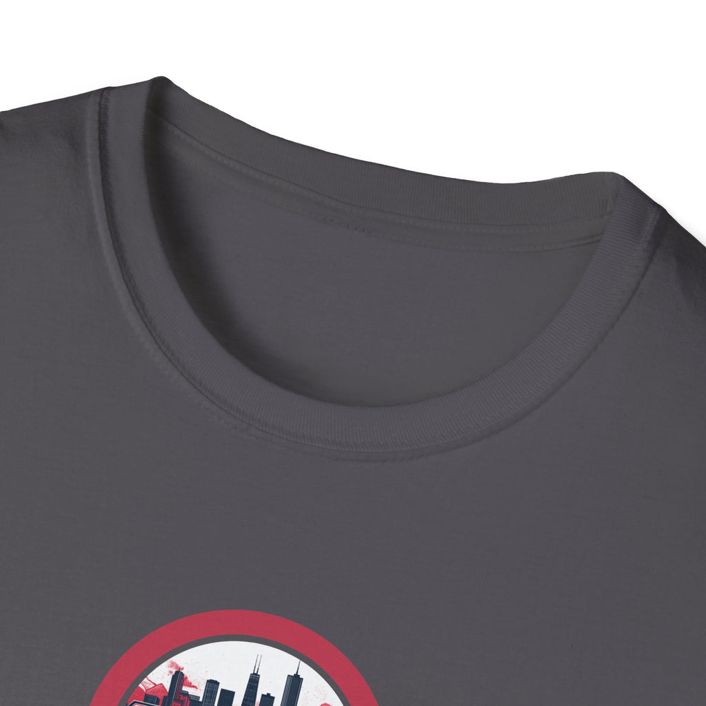 Chicago Skyline Circle Logo T-Shirt | Cityscape Graphic Tee