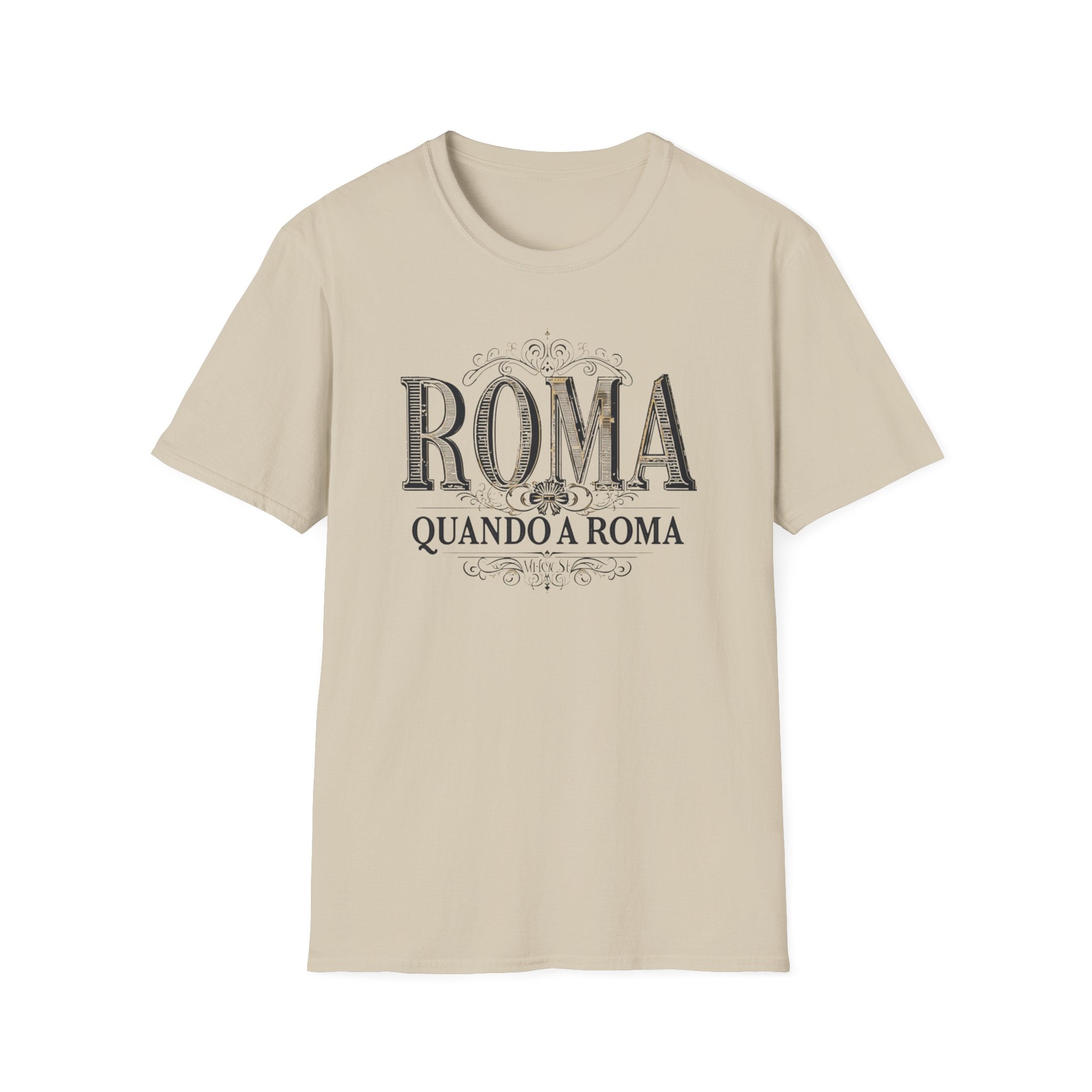 Roma Quando a Roma T-Shirt | Vintage Roman Travel Typography