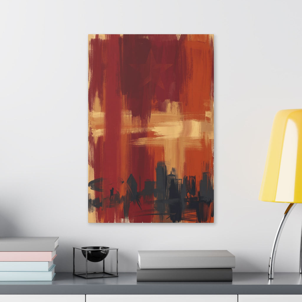 Abstract Sunset and colour field inspired by Dallas and Texas cultural identity