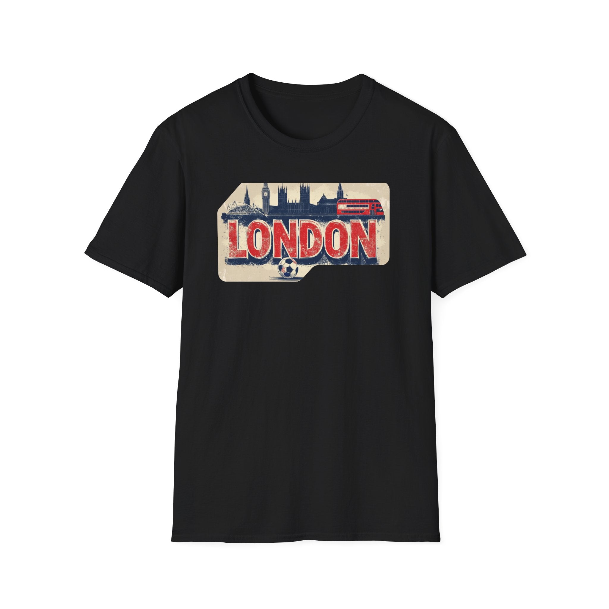 London Vintage Sign T-Shirt | Skyline, Union Jack Bus