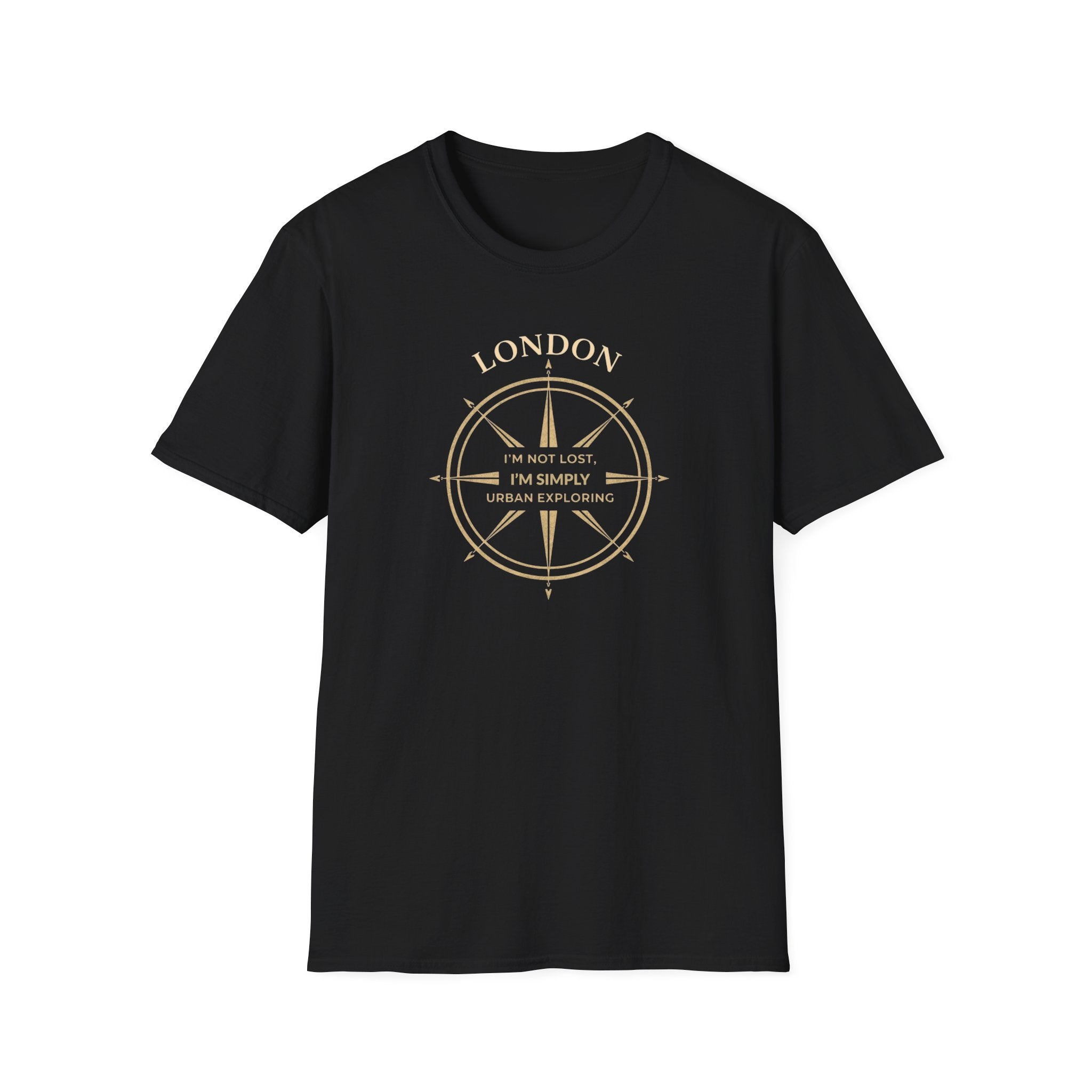 London Compass T-Shirt — "I’m Not Lost, I’m Simply Urban Exploring"