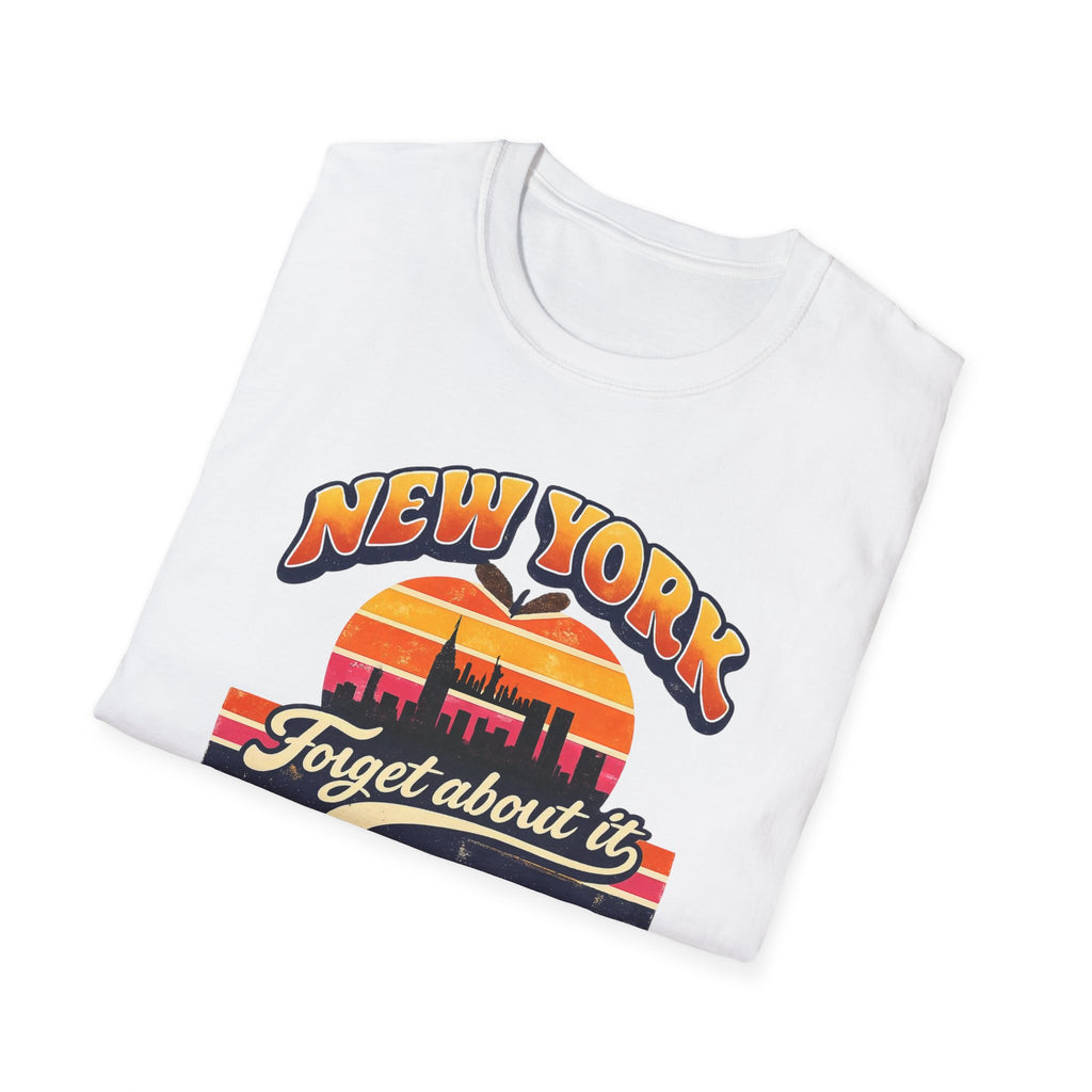 New York "Forget About It" Retro Sunset T-Shirt