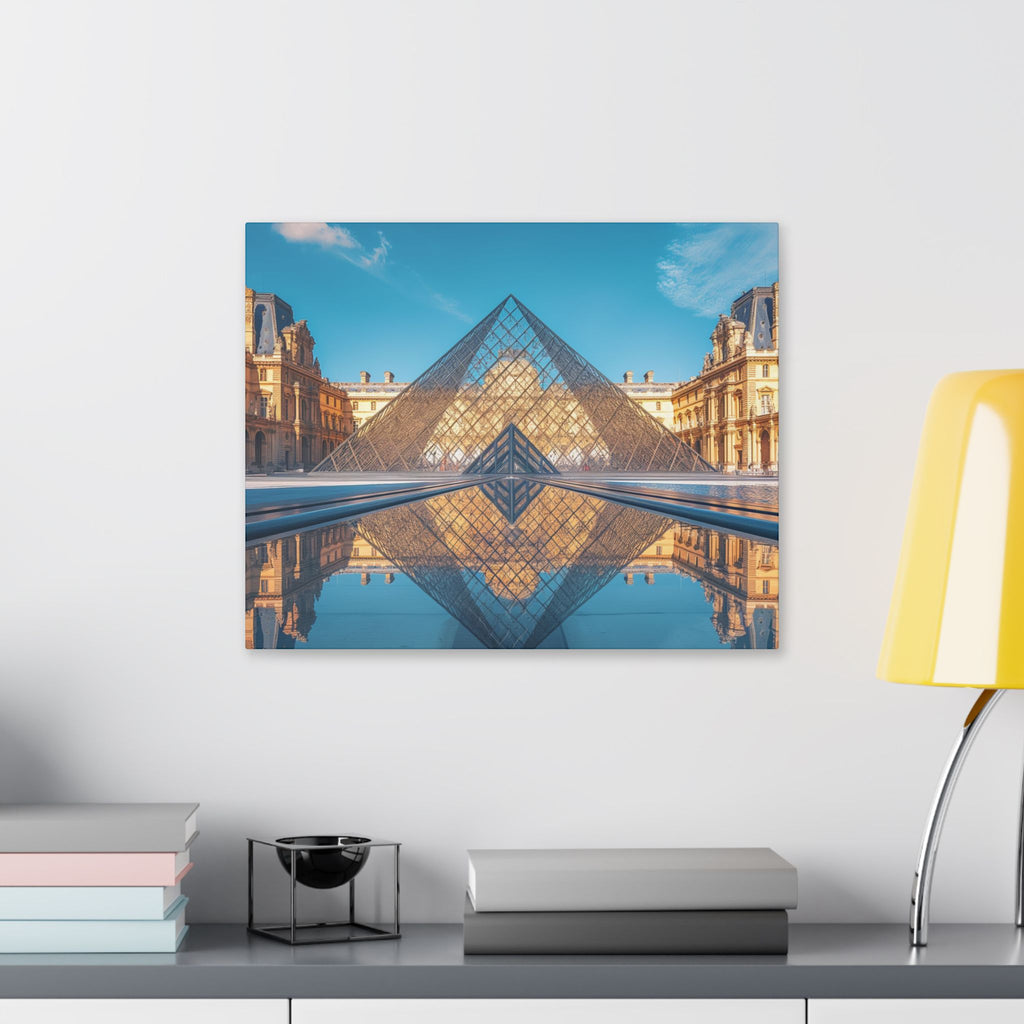 Louvre Glass Pyramid Canvas Print — Paris Travel Wall Art