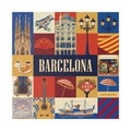 Barcelona Travel Collage Canvas