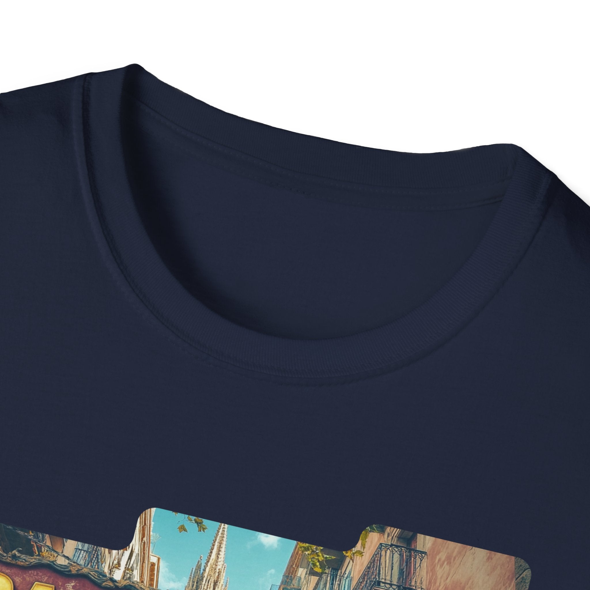 Barcelona Cityscape T-Shirt | Vintage Sign Travel Tee
