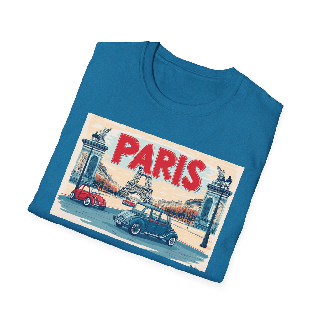 Paris Vintage Postcard T-Shirt | Eiffel Tower Retro Travel Tee
