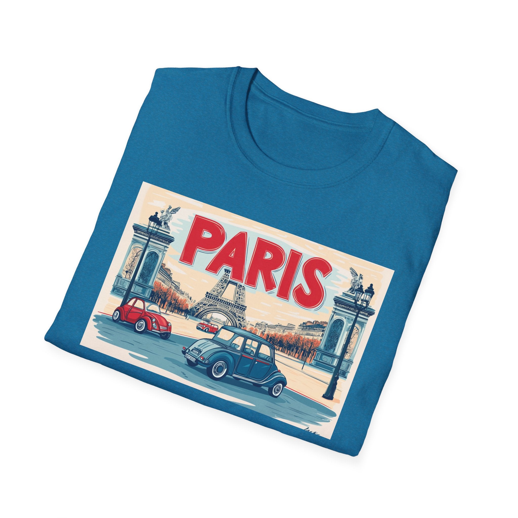 Paris Vintage Postcard T-Shirt | Eiffel Tower Retro Travel Tee