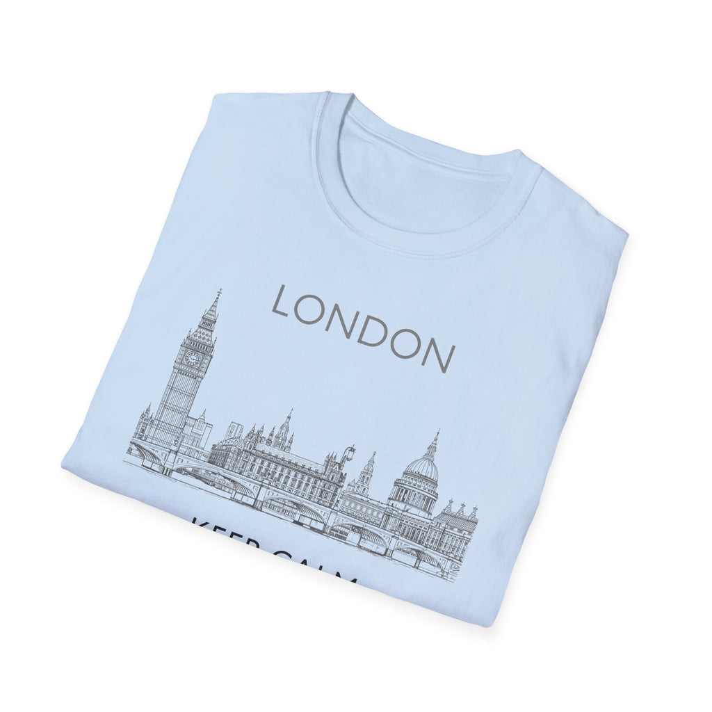 London skyline Keep Calm and Carry On T-Shirt | UK travel souvenir