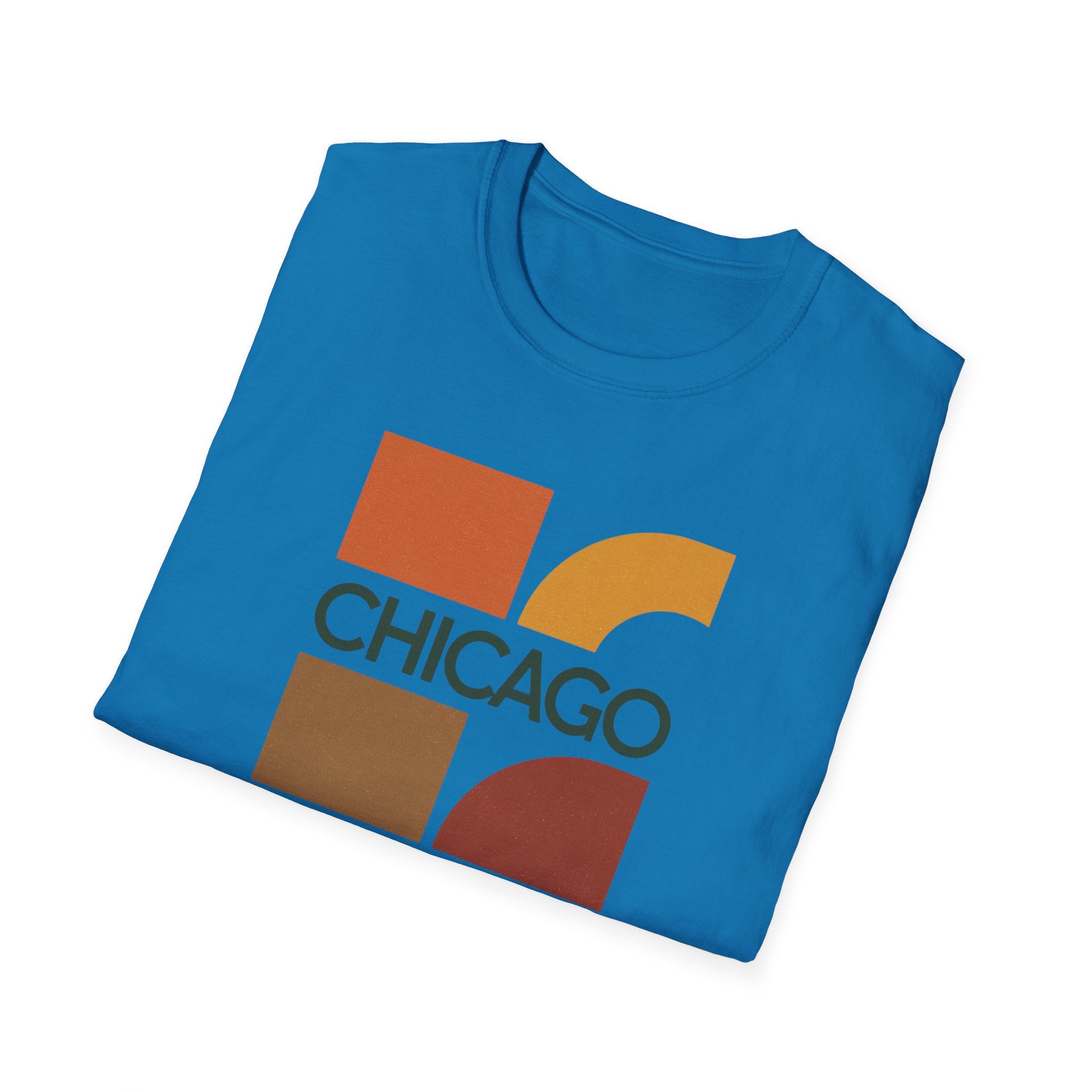 Retro Chicago Square Logo T-Shirt | Mid-Century City Design