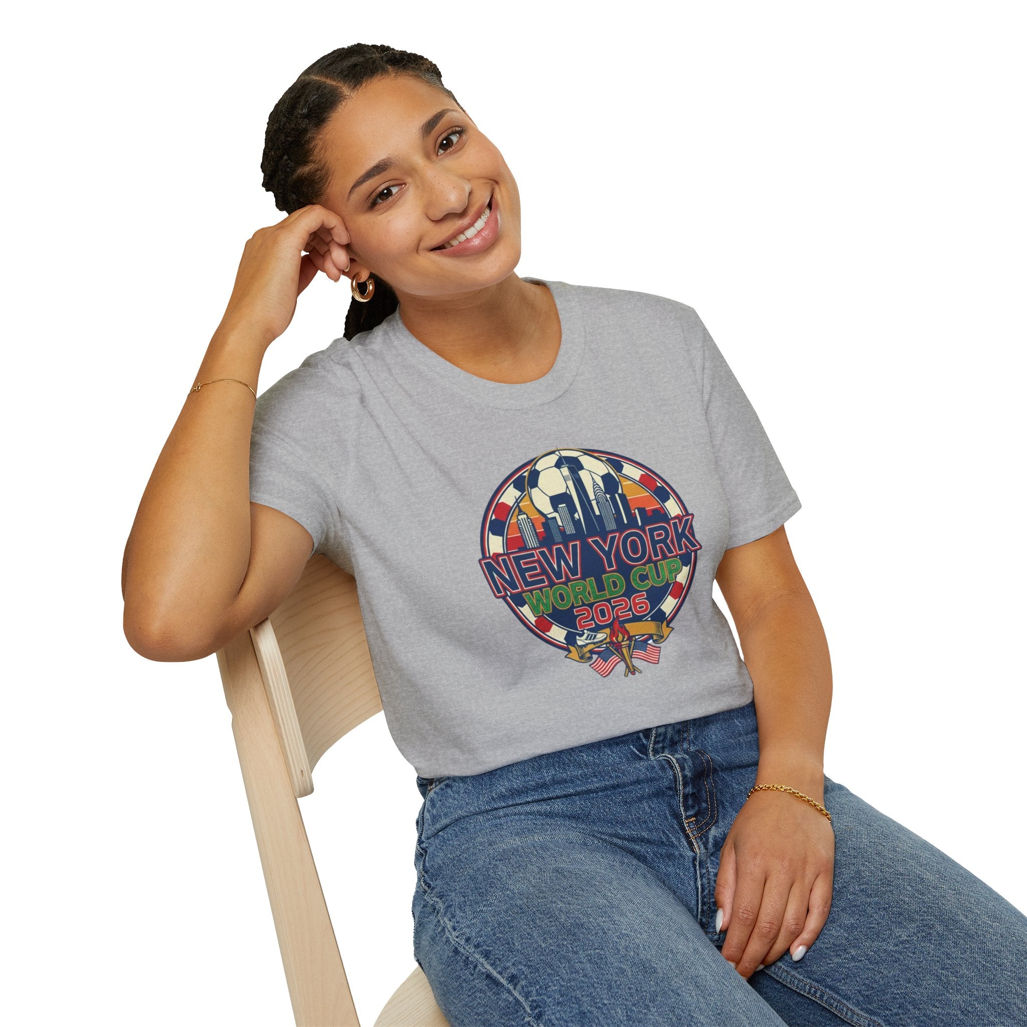 New York World Cup 2026 T-Shirt — Retro City Skyline Soccer Tee