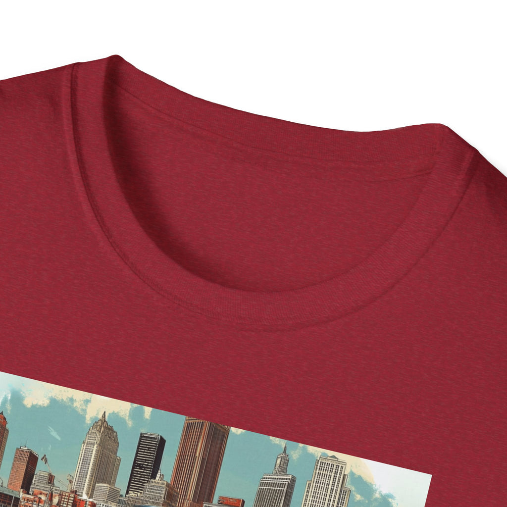 Detroit Classic Car Tee | Detroit skyline vintage graphic T-Shirt