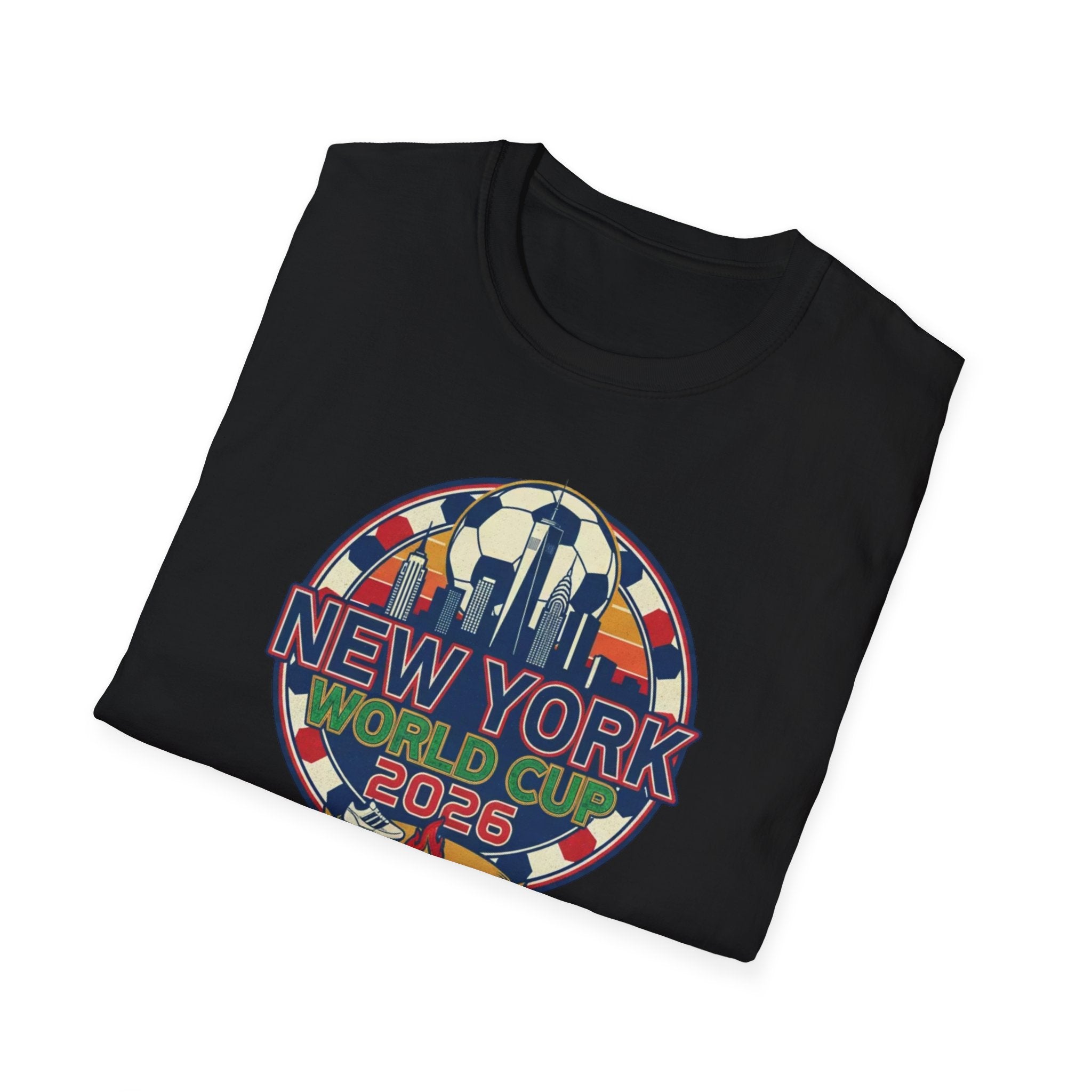 New York World Cup 2026 T-Shirt — Retro City Skyline Soccer Tee