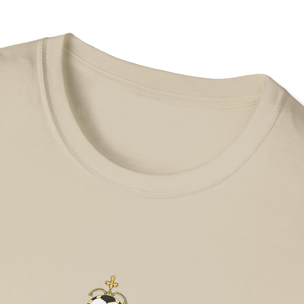 Madridista Crown T-Shirt | Soccer Fan Tee, Royal Purple Gold Crest