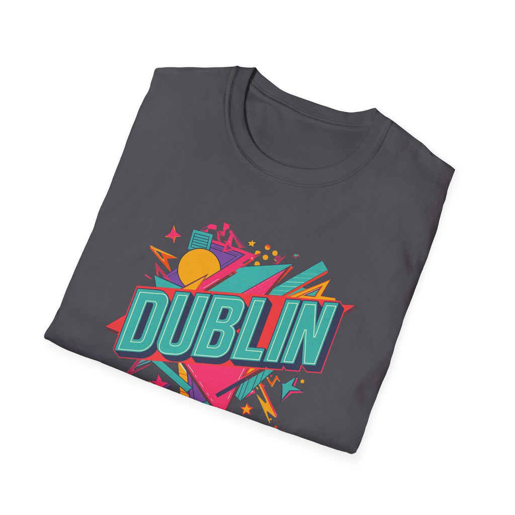 Dublin Retro Graphic T-Shirt — Bright 80s Style City Souvenir