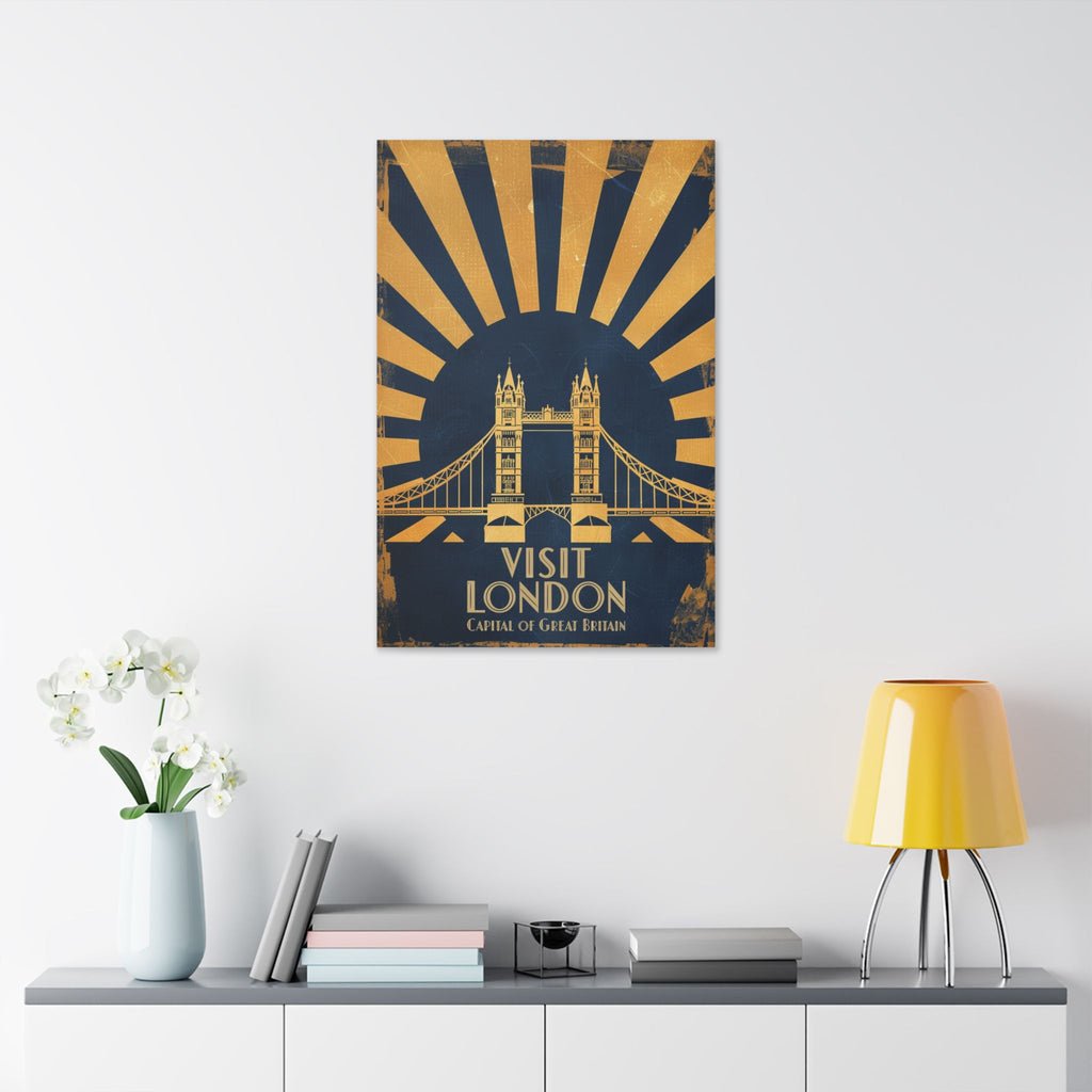 Canvas Wall Art — Vintage 'Visit London' Travel Poster