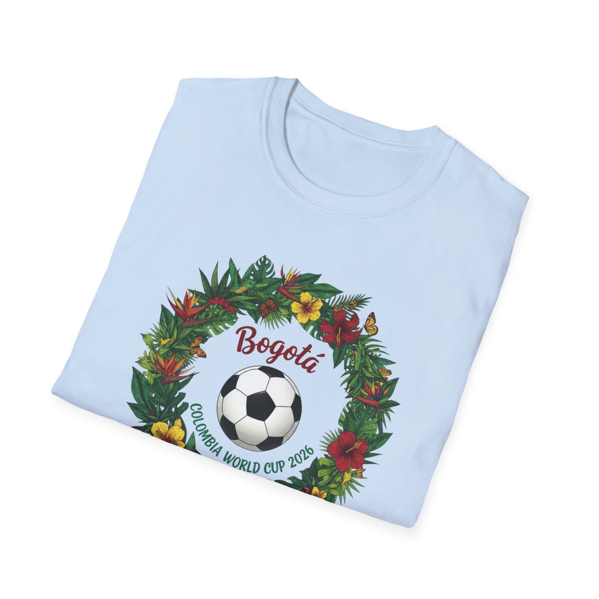 Bogotá Soccer Wreath T-Shirt — World Cup Football Holiday Tee