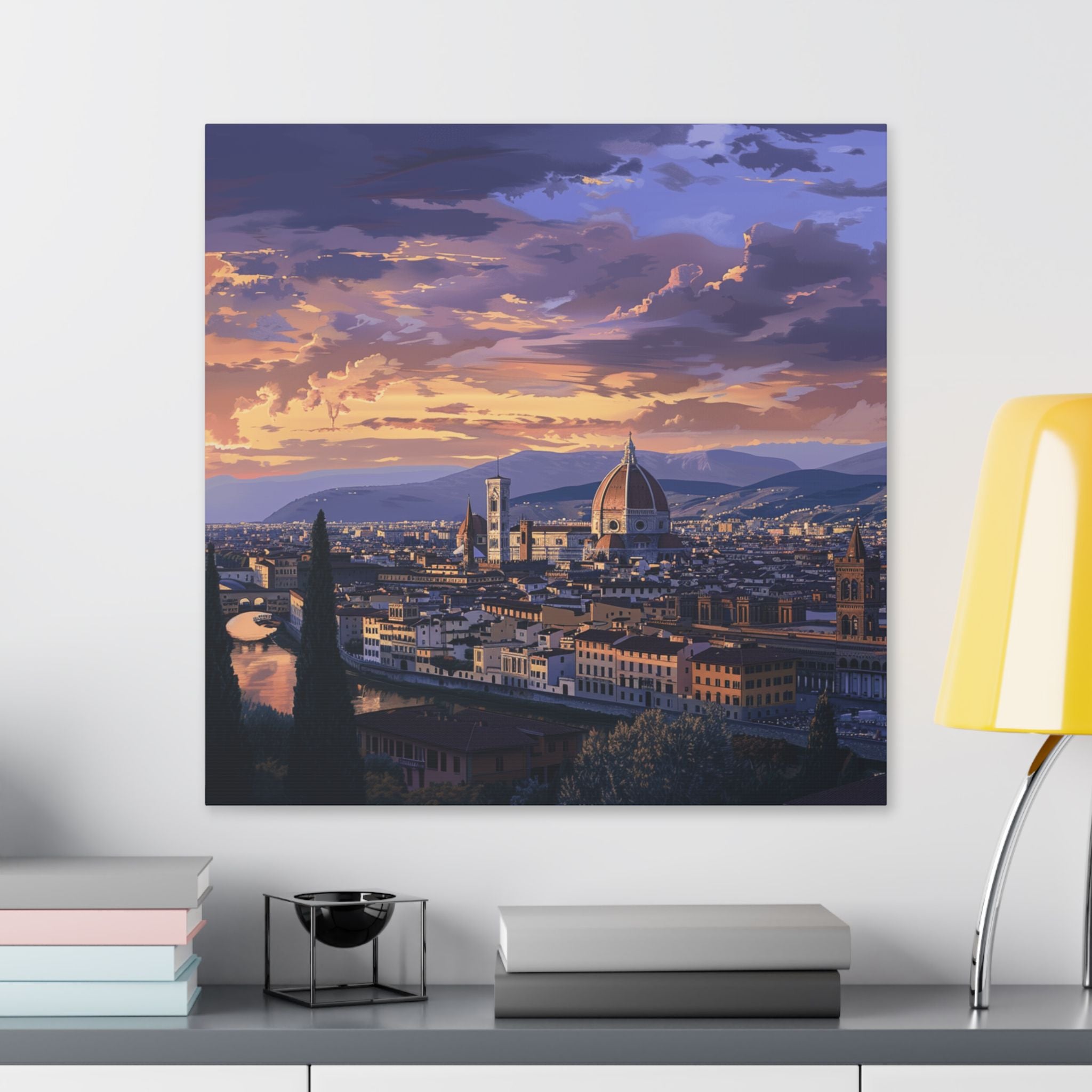 Florence Sunset Canvas Print — Classic Stretched Wall Art