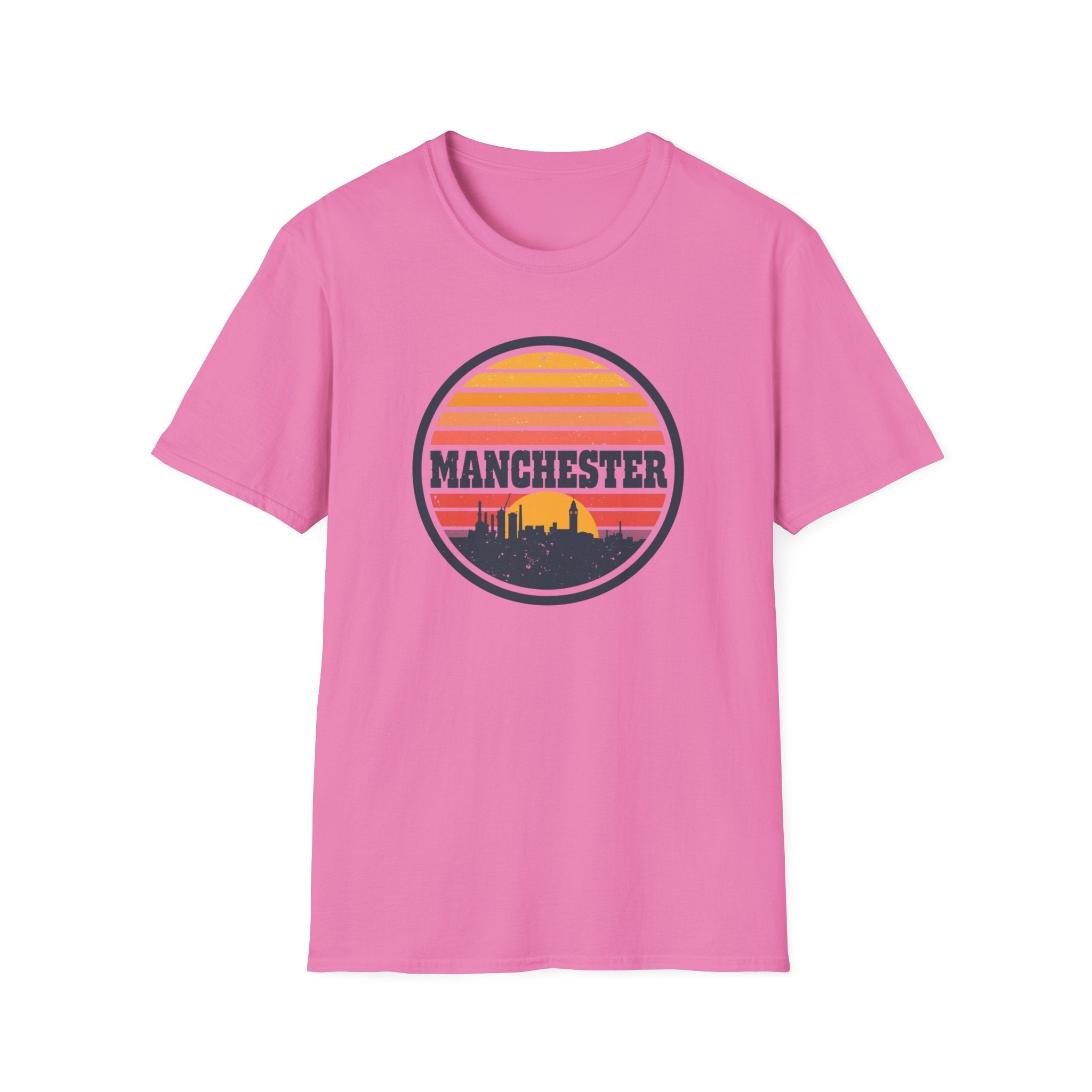 Manchester Skyline T‑Shirt — Retro Sunset City Tee