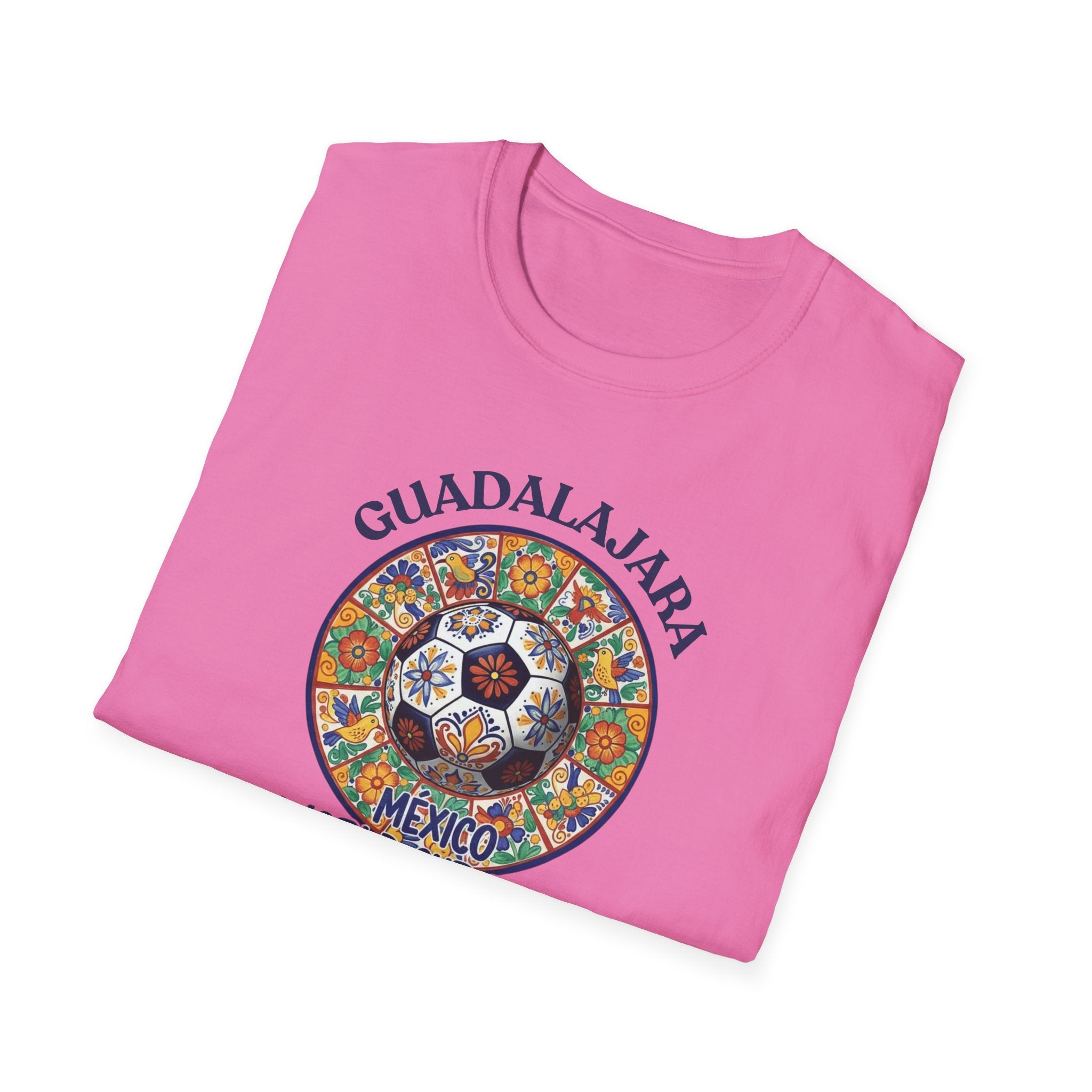 Guadalajara Mexico World Cup 2026 Soccer T-Shirt — Colorful Aztec Ball Design