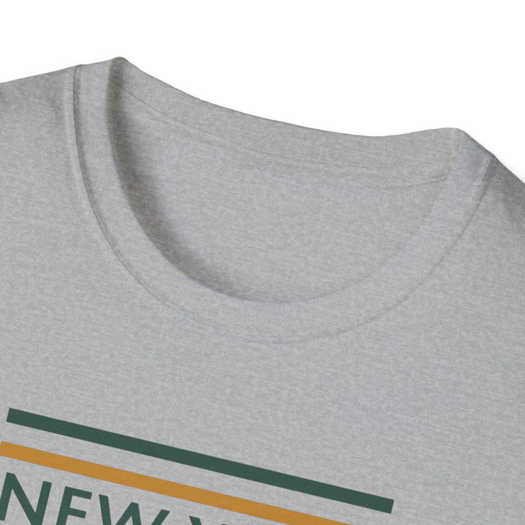New York Striped Logo T-Shirt | Retro Lines City Design
