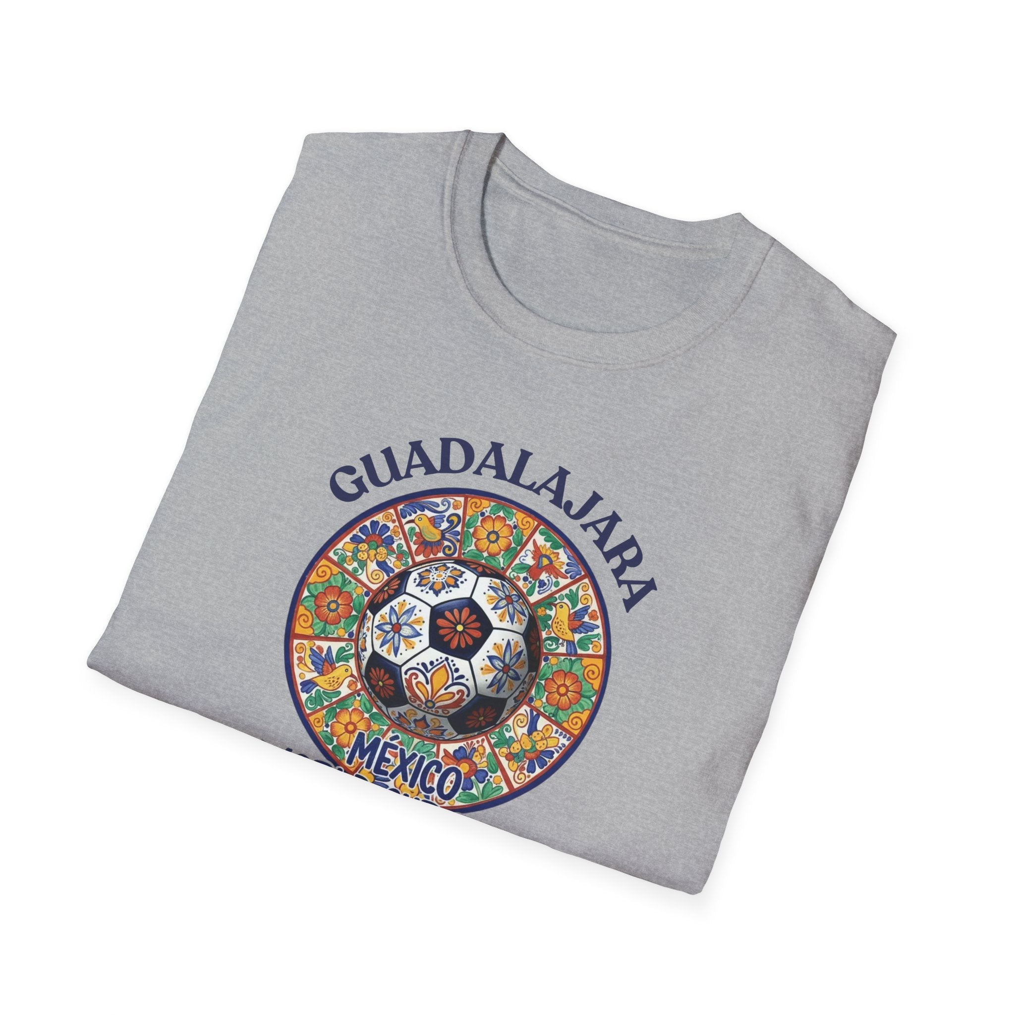 Guadalajara Mexico World Cup 2026 Soccer T-Shirt — Colorful Aztec Ball Design
