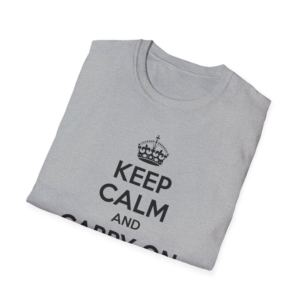 Keep Calm and Carry On T-Shirt | Classic Crown Typography