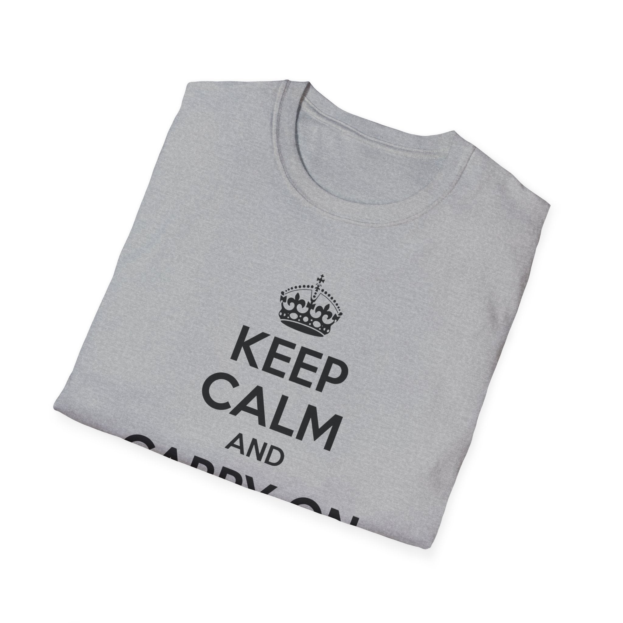 Keep Calm and Carry On T-Shirt | Classic Crown Typography