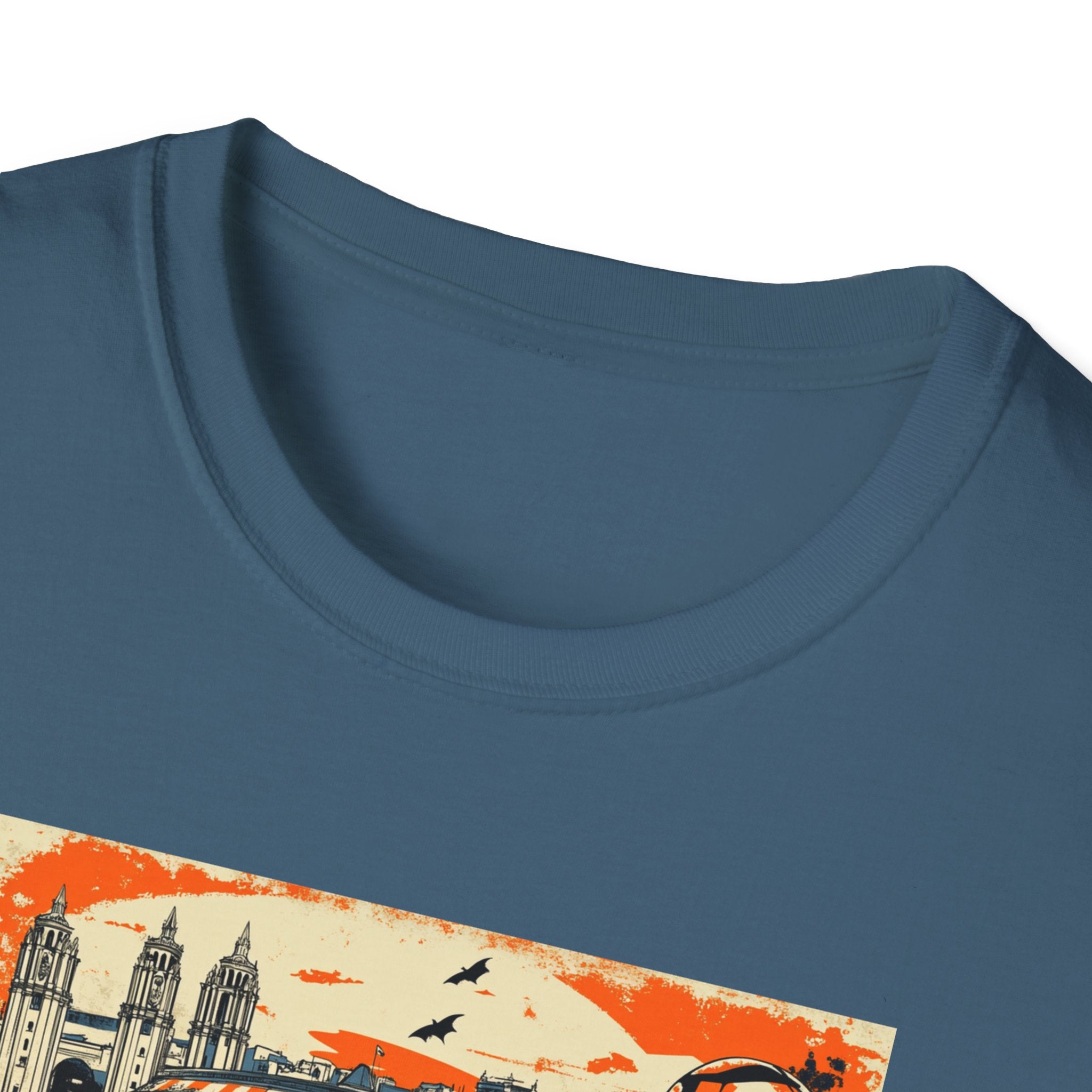 Valencia Vintage Soccer Graphic T-Shirt | City Skyline, Football Art