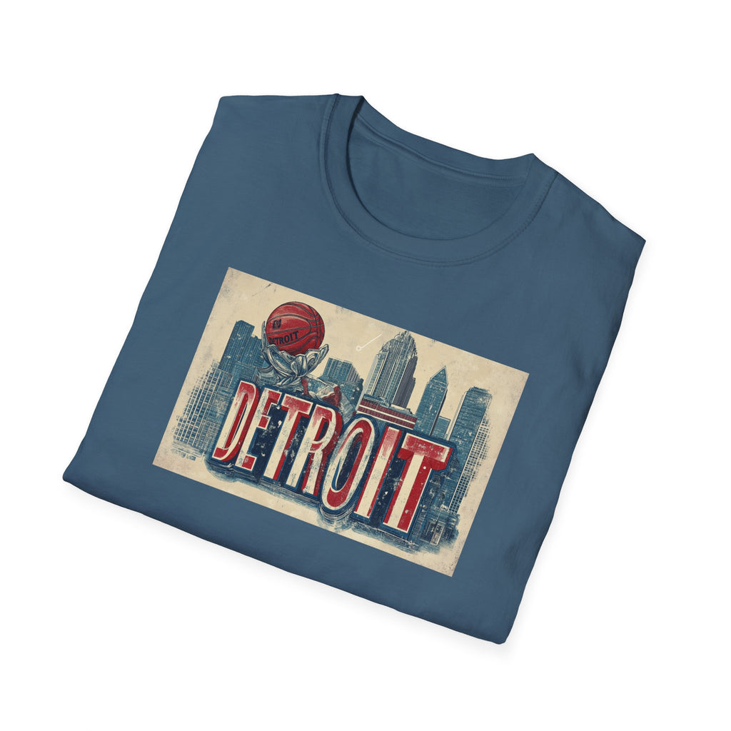 Detroit skyline vintage postcard T-Shirt | Retro city skyline tee