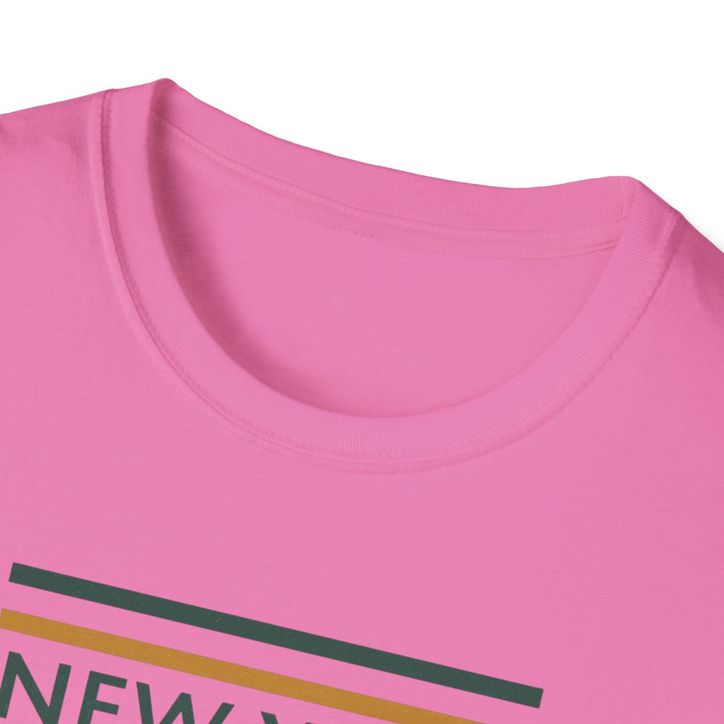 New York Striped Logo T-Shirt | Retro Lines City Design