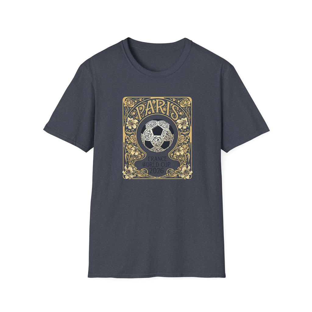 Paris 2026 World Cup Soccer T-Shirt — Retro Floral Football Design