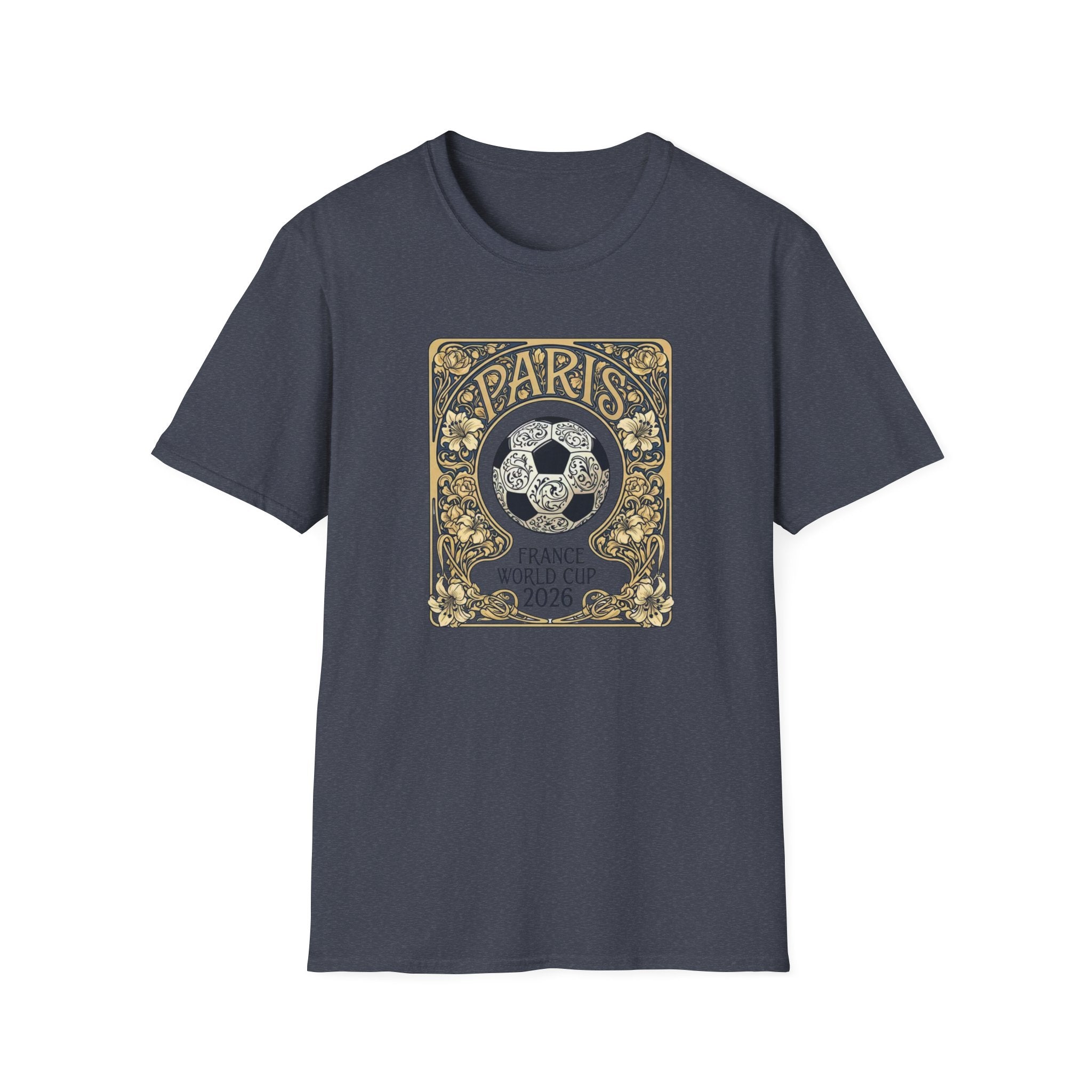 Paris 2026 World Cup Soccer T-Shirt — Retro Floral Football Design
