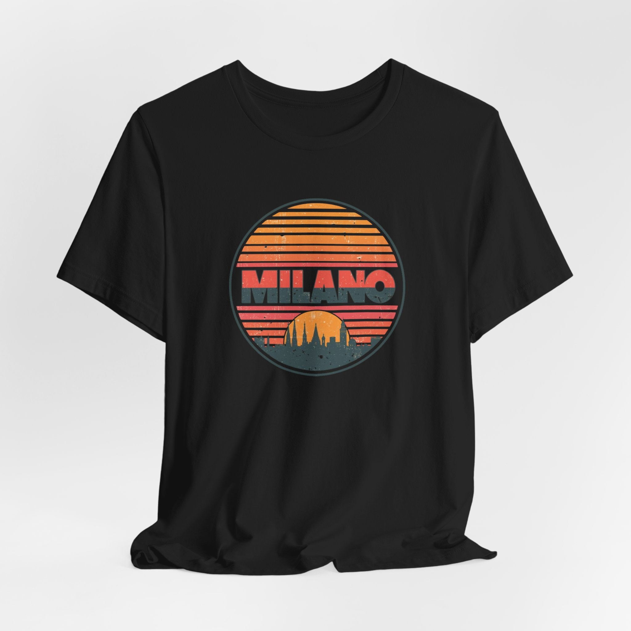 Milano Retro Sunset Tee — Vintage Italy Travel T‑Shirt