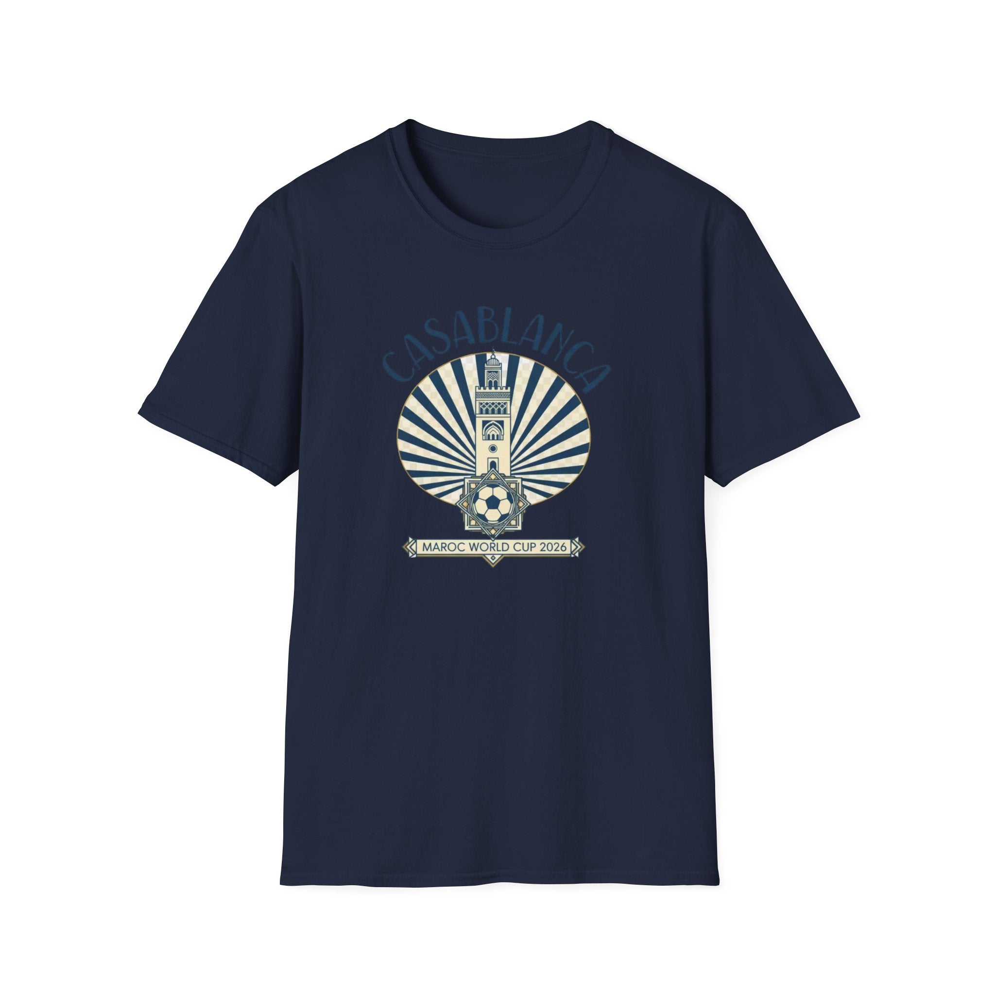 Casablanca Vintage Travel T-Shirt — Morocco World Cup 2026 Souvenir