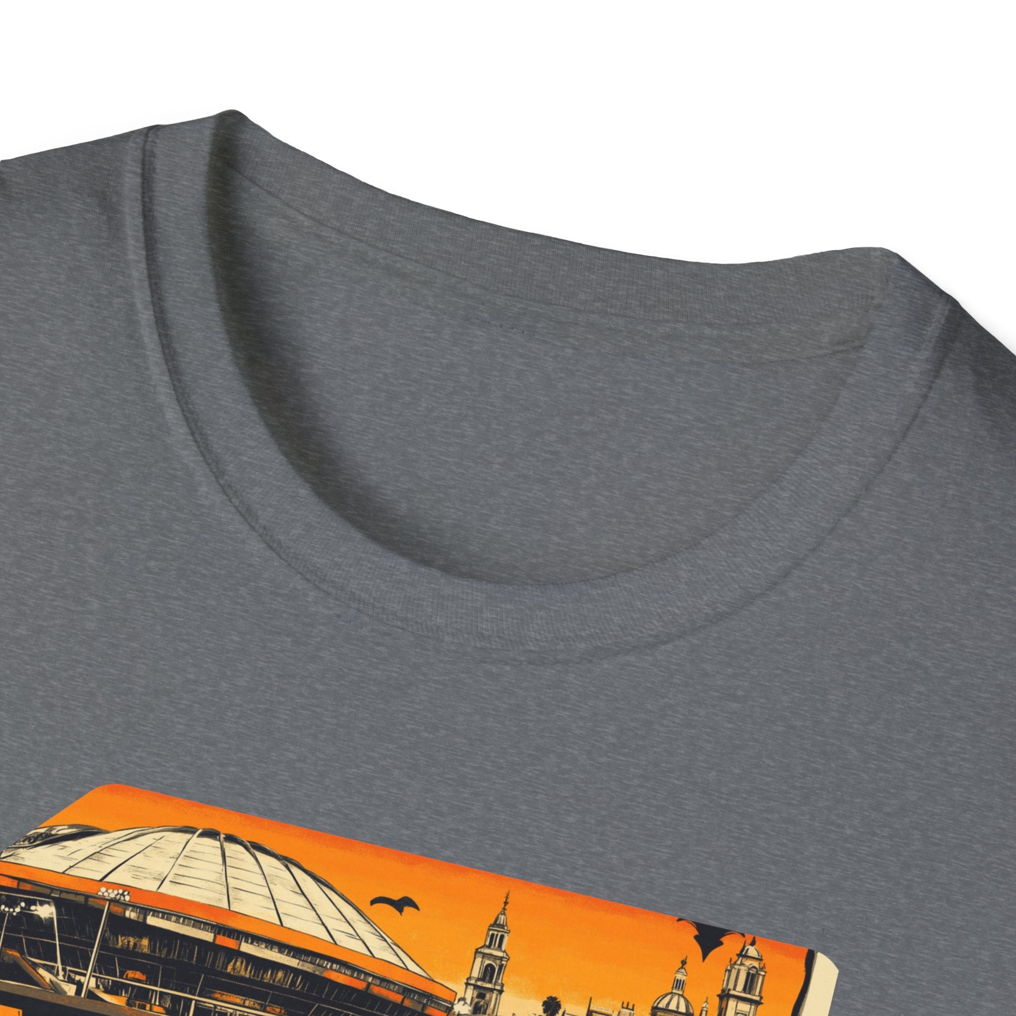 Valencia postcard skyline T-Shirt | Retro cityscape, orange sunset