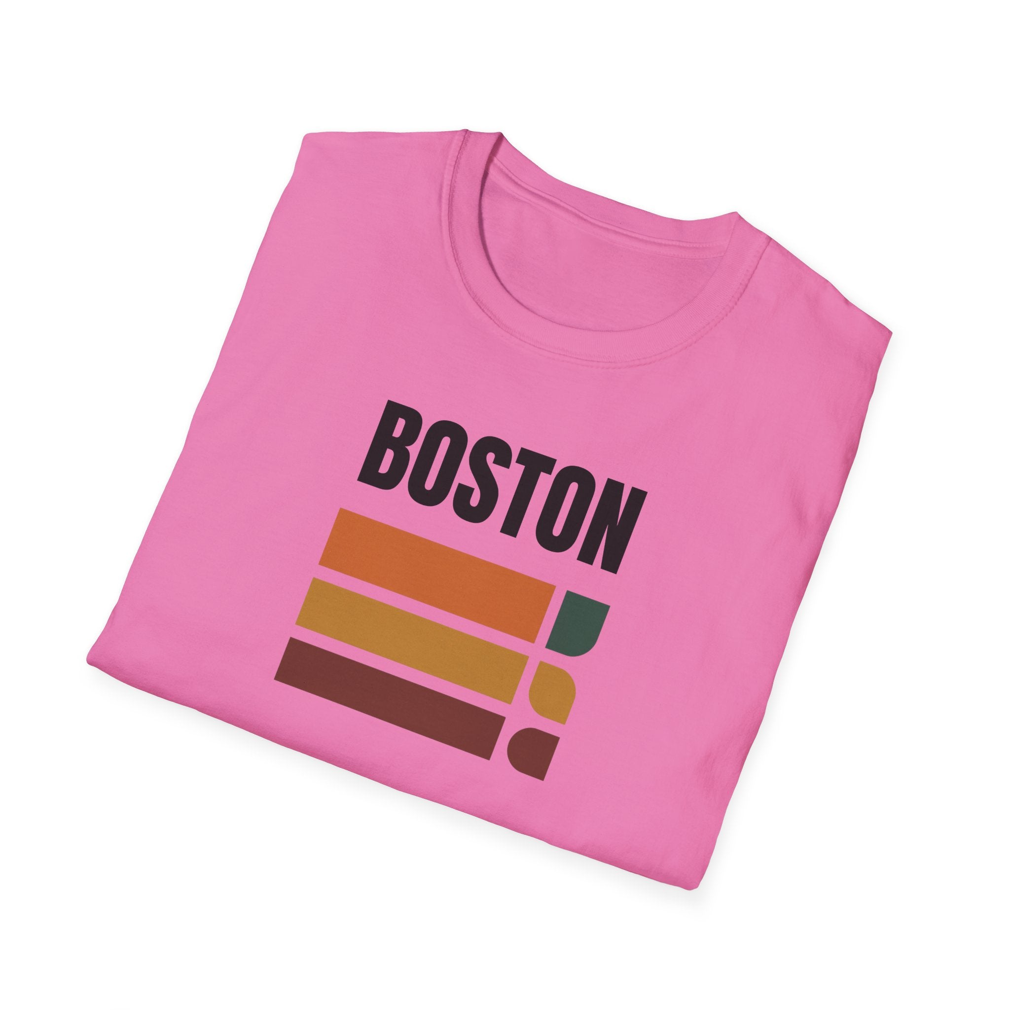Boston Retro Stripes T-Shirt | Vintage City Graphic