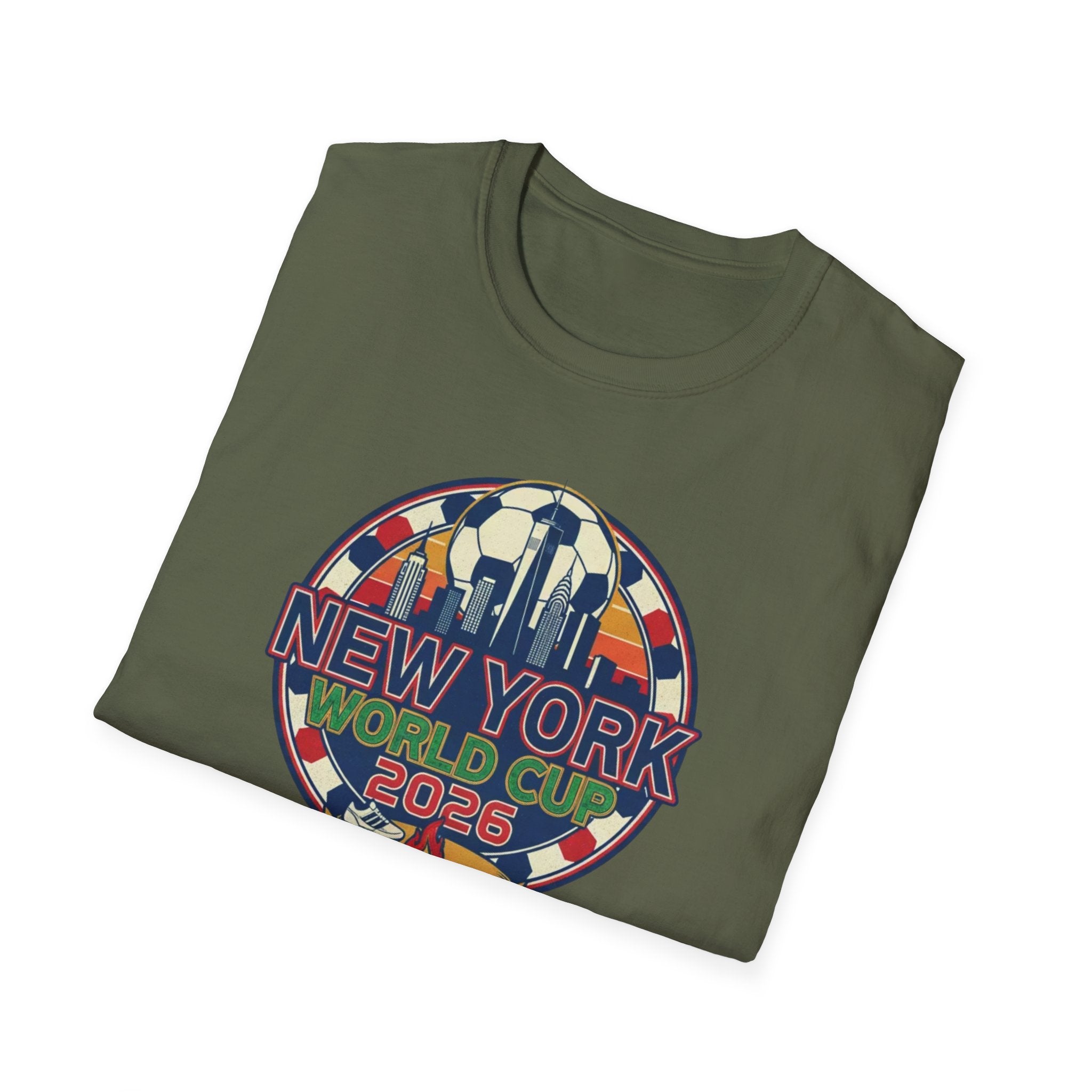 New York World Cup 2026 T-Shirt — Retro City Skyline Soccer Tee