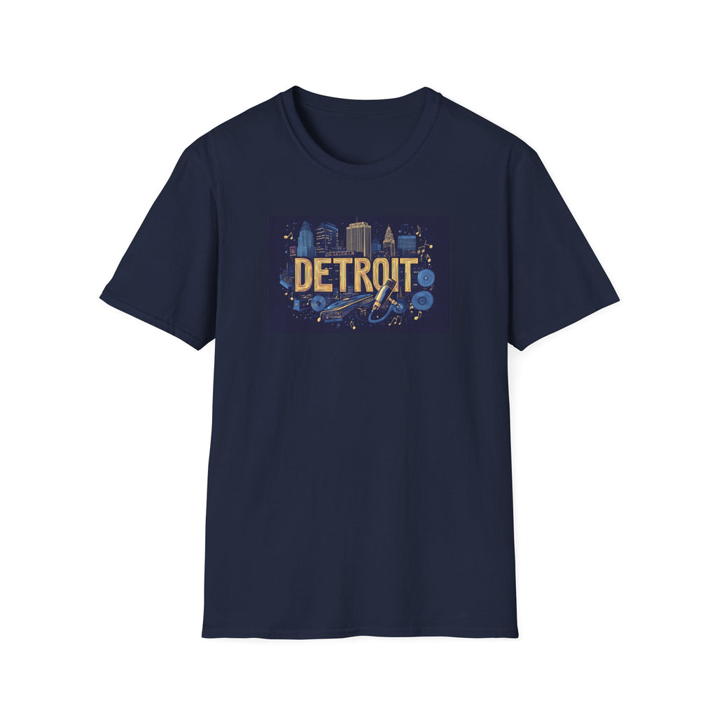 Detroit Skyline Graphic T-Shirt | Retro City Map, Motor City Typography