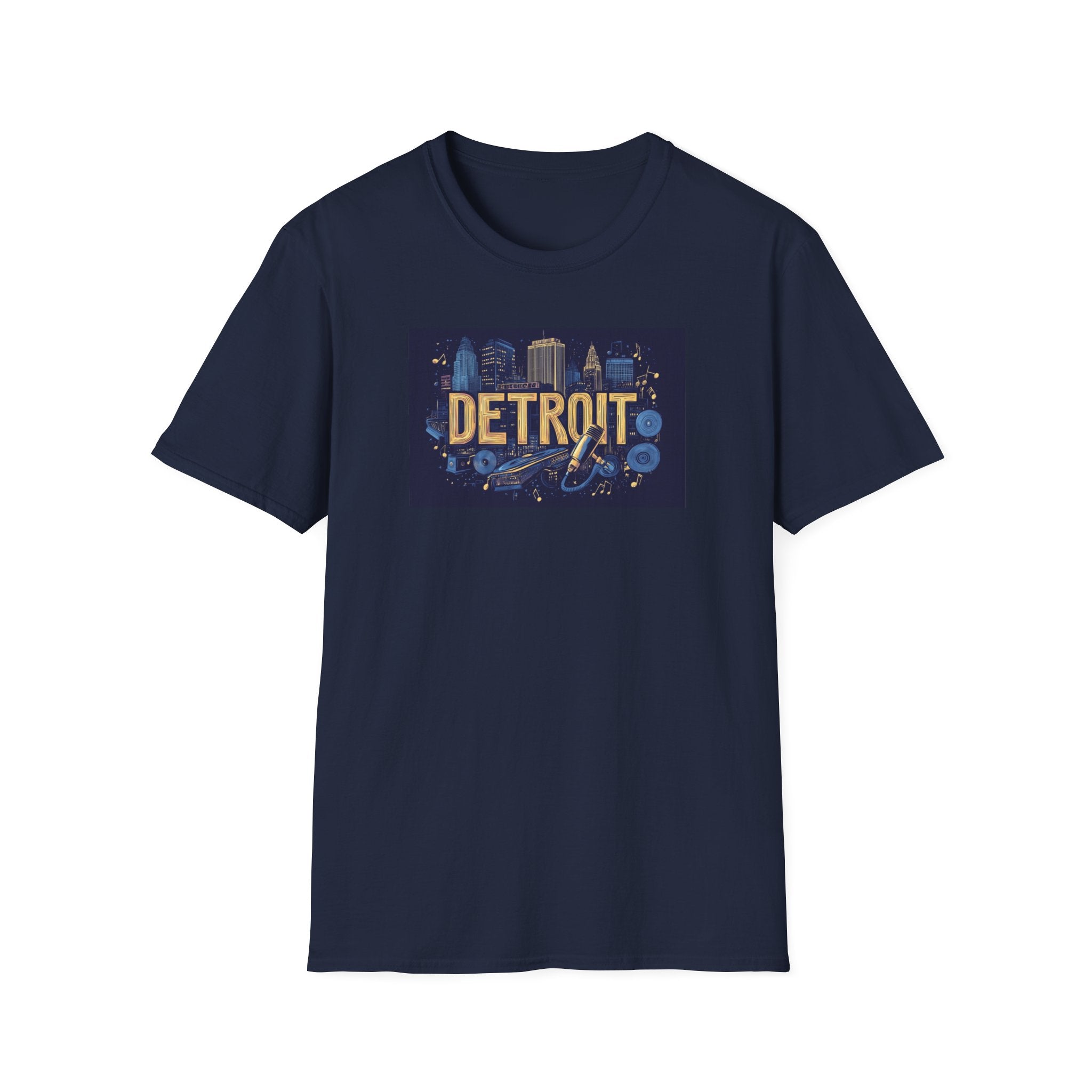 Detroit Skyline Graphic T-Shirt | Retro City Map, Motor City Typography