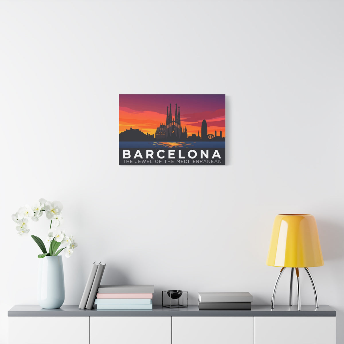 Barcelona Sunset Canvas Print — The Jewel of the Mediterranean