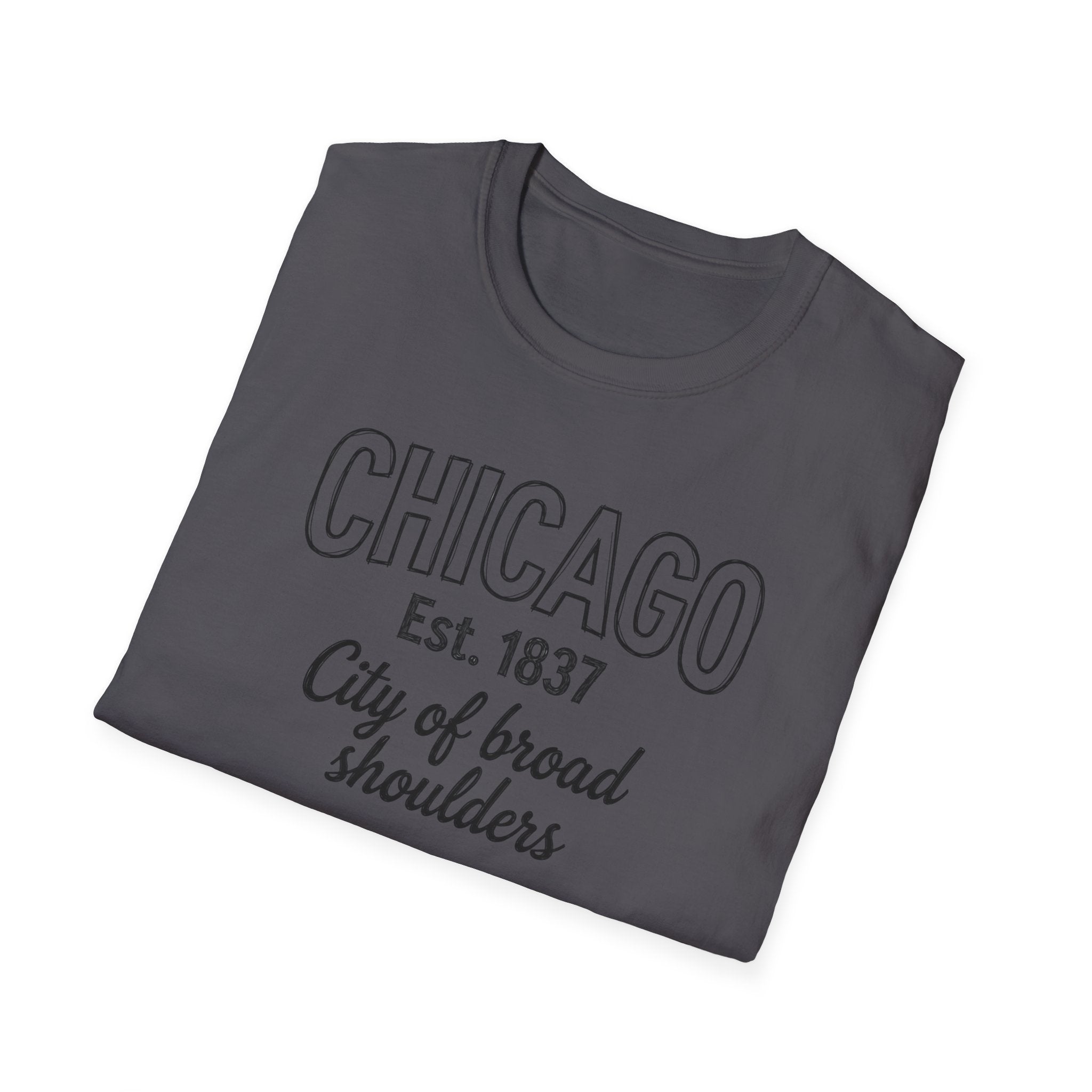 Chicago "City of Broad Shoulders" T-Shirt — Est. 1837 Vintage City Tee